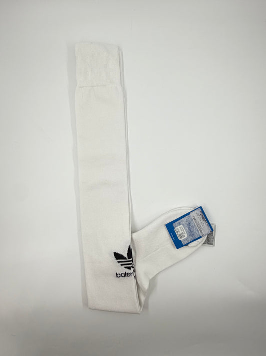 BALENCIAGA ADIDAS SOCCER LONG SOCKS WHITE MEDIUM NWT