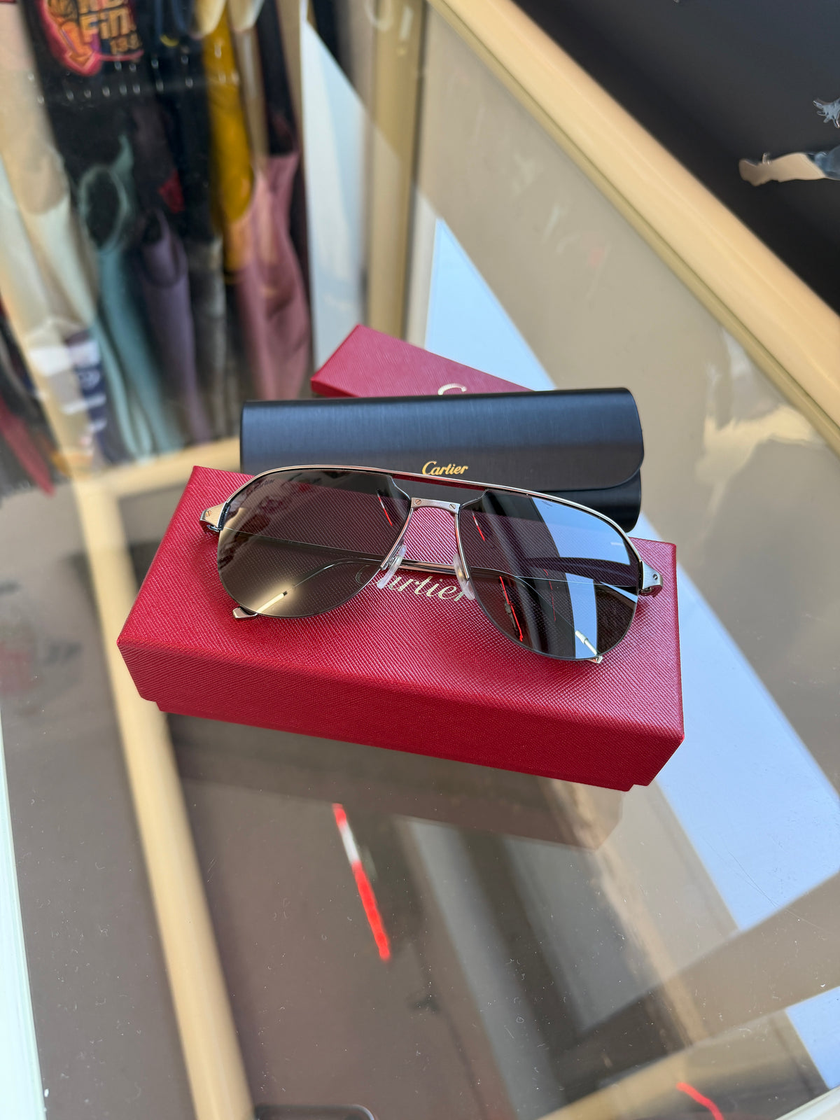 CARTIER AVIATOR SUNGLASSES - CT0229S 005 CAT 3
