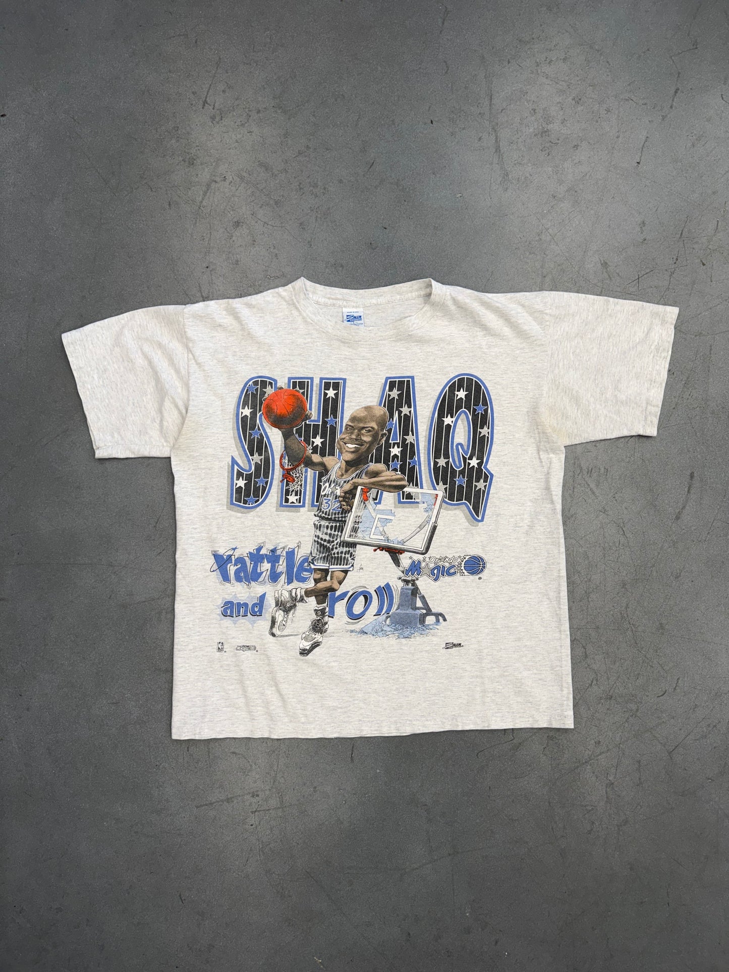 90'S SHAQ RATTLE AND ROLL ORLANDO MAGIC TEE (SALEM TAG)