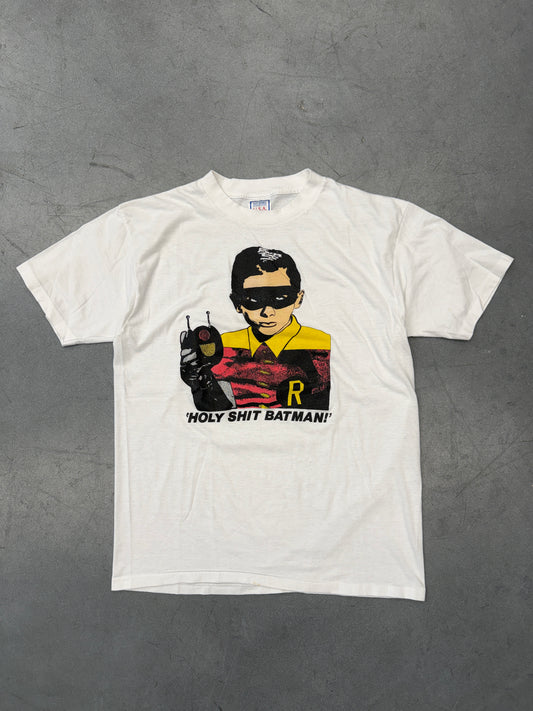 80'S ROBIN "HOLY SHIT BATMAN!" TEE (MY SHIRT IS MADE IN THE U.S.A. TAG)