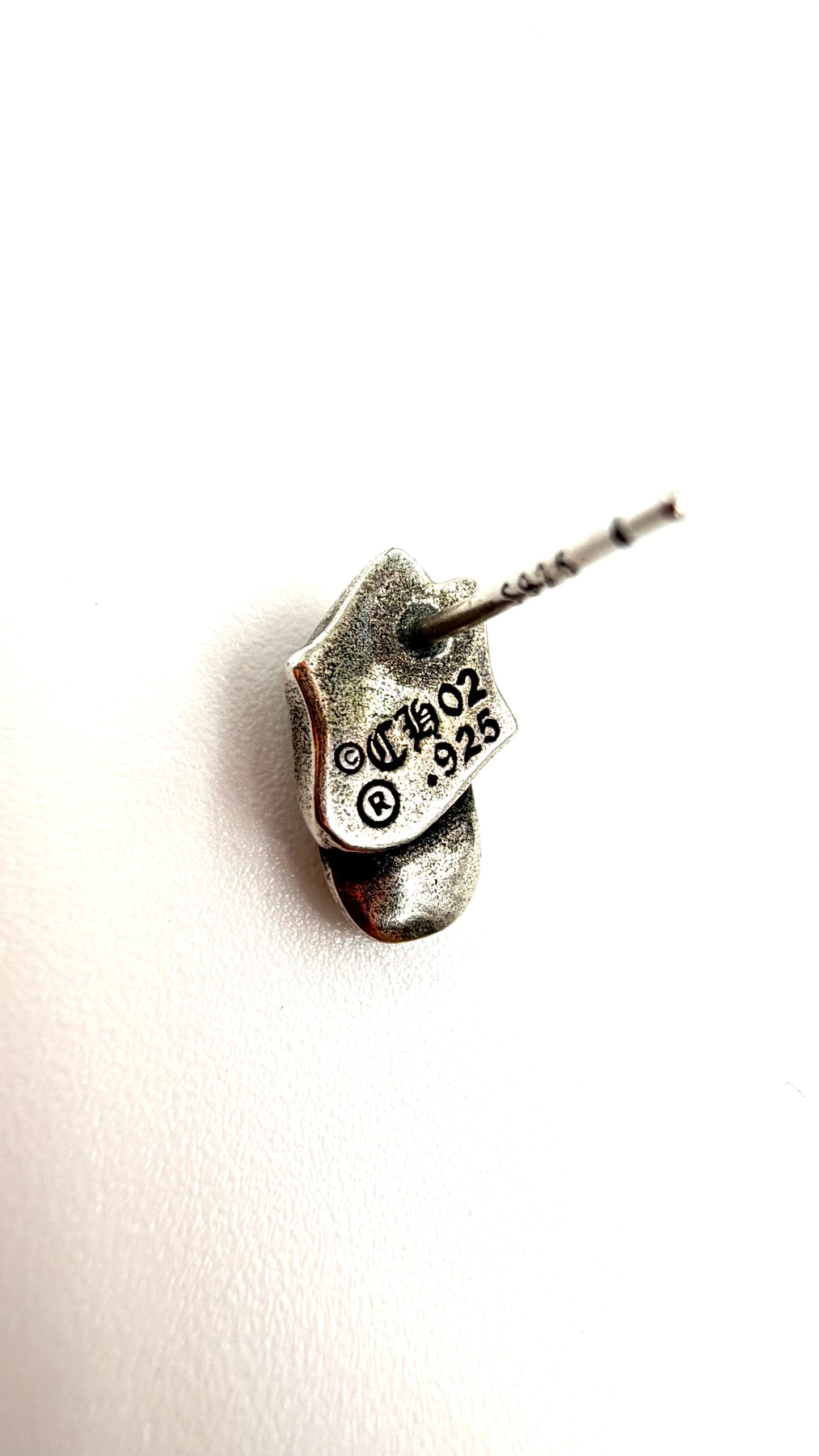 CHROME HEARTS SILVER ROLLING STONES TONGUE EARRINGS (SET OF 2)