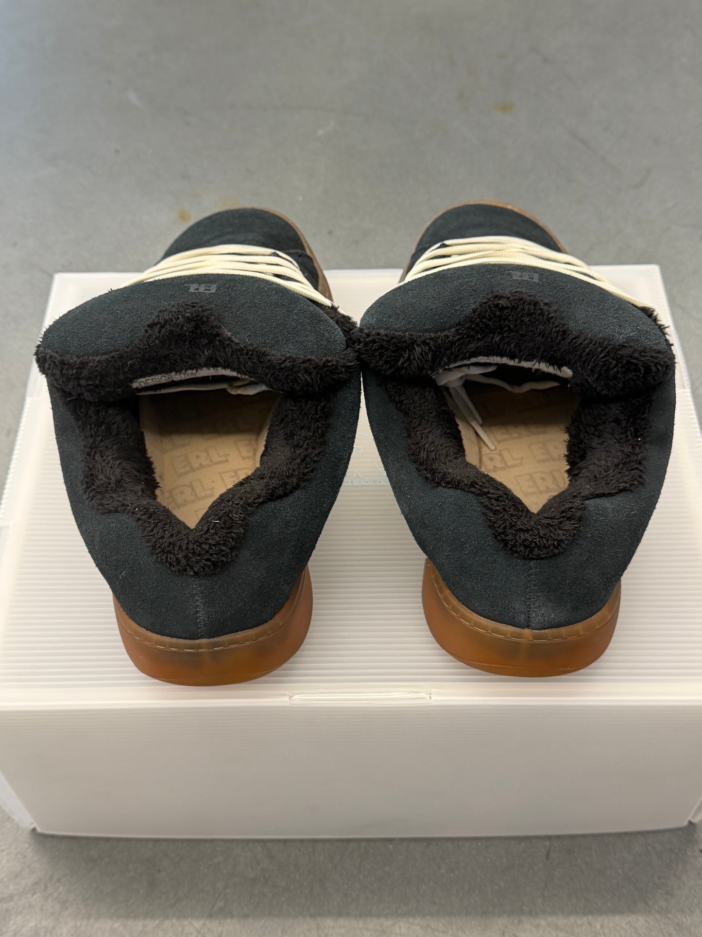 ERL VAMP SKATE SHOE - BLACK SUEDE (PRE-OWNED WITH BOX)
