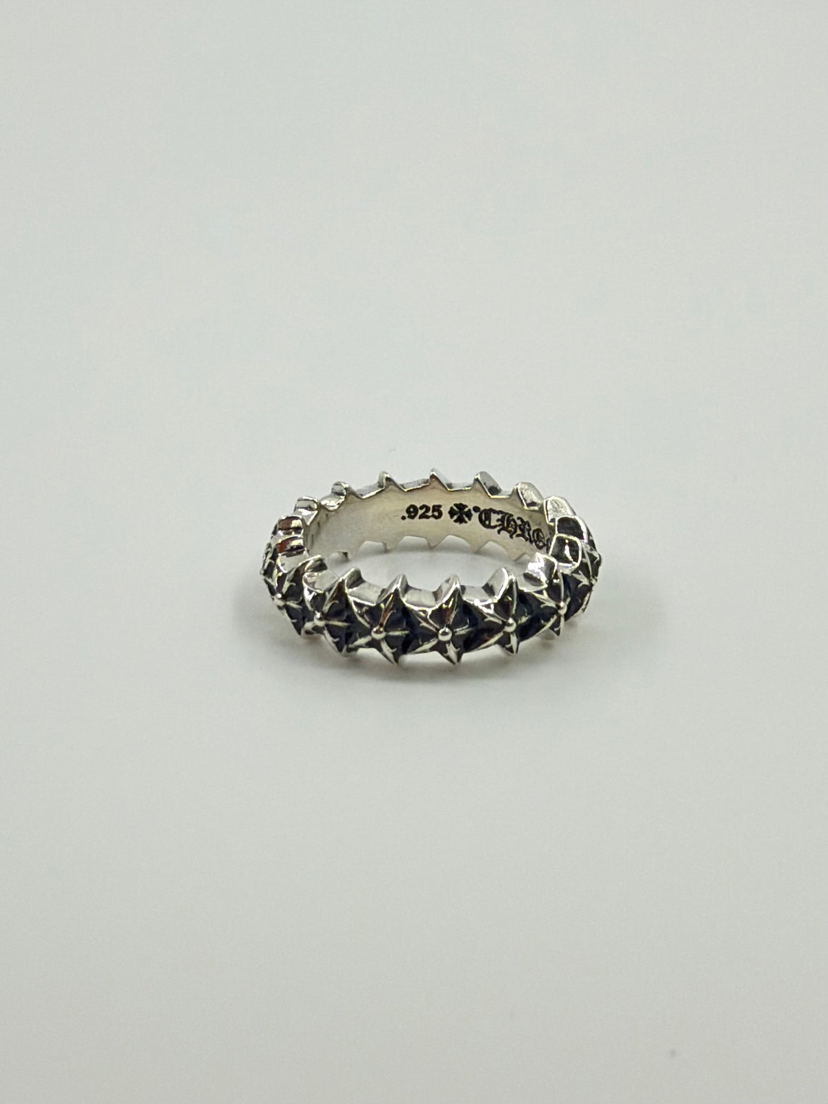 CHROME HEARTS TINY 5 POINT STAR BAND SILVER RING