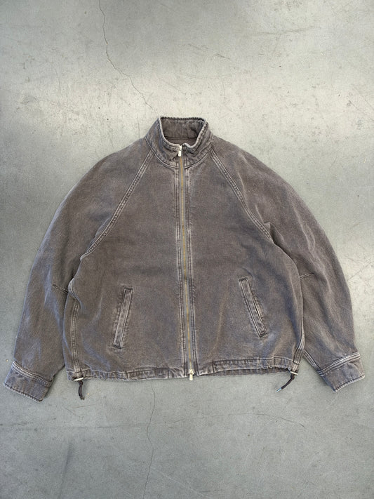 2026 FALL KITH HERRINGBONE DENIM EFRON TRACK JACKET - MINERAL