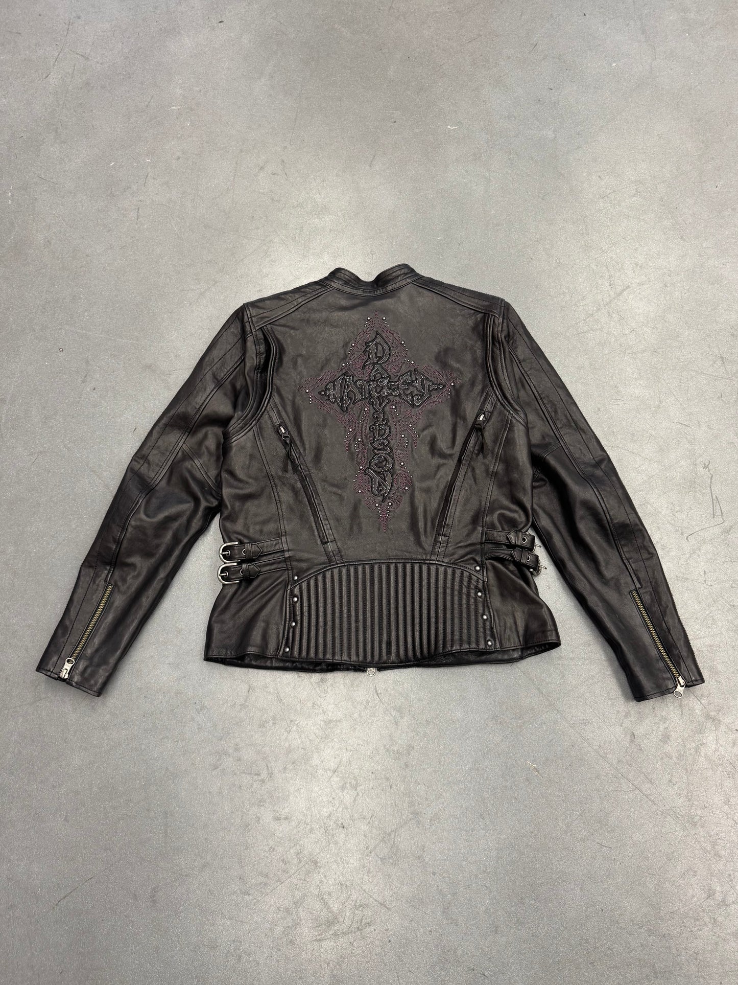 2015 HARLEY-DAVIDSON EMBROIDERED CROSS STUDDED JACKET
