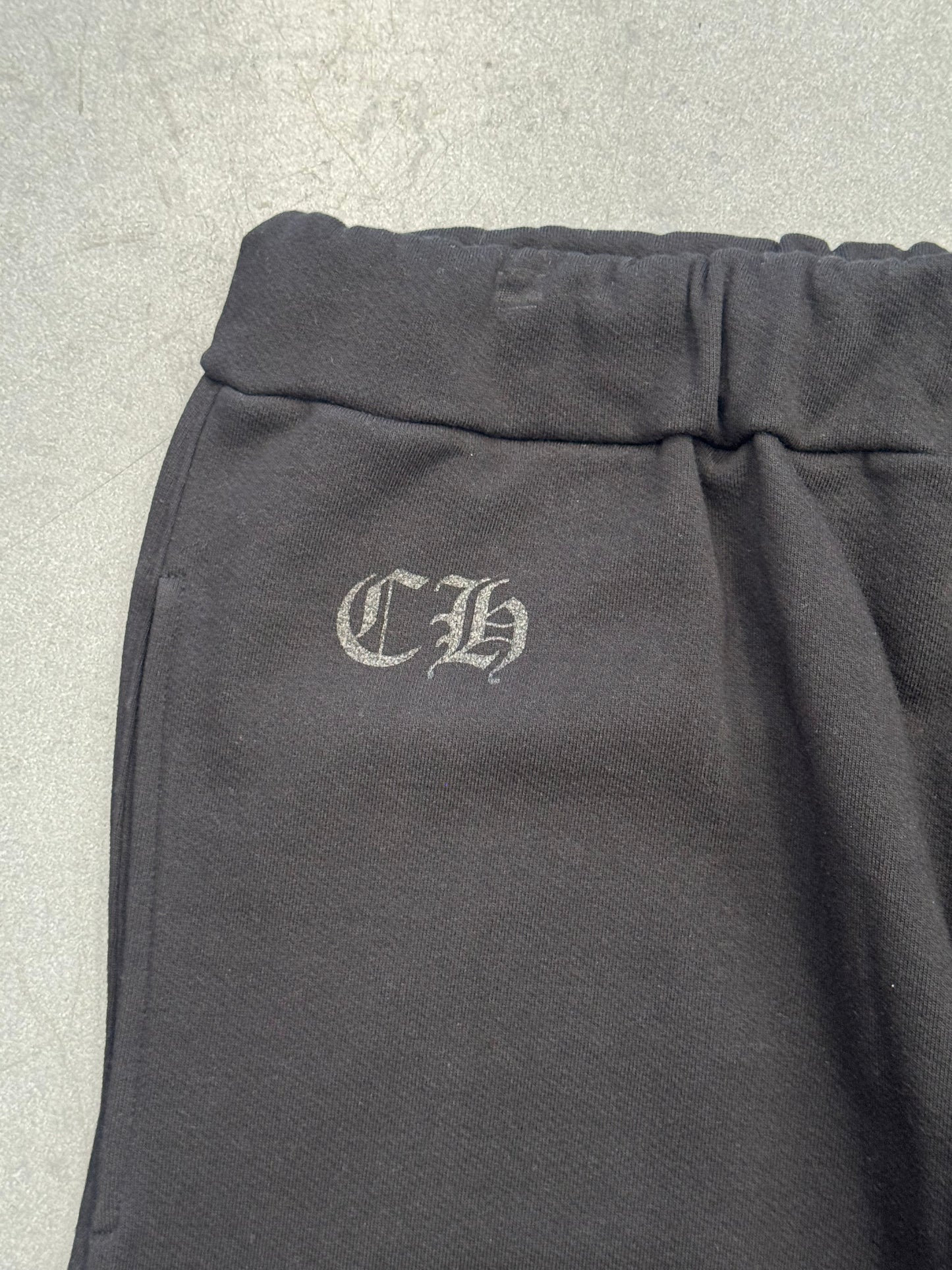 CHROME HEARTS SLIT POCKET MIAMI EXCLUSIVE SWEATPANTS - BLACK/BLACK