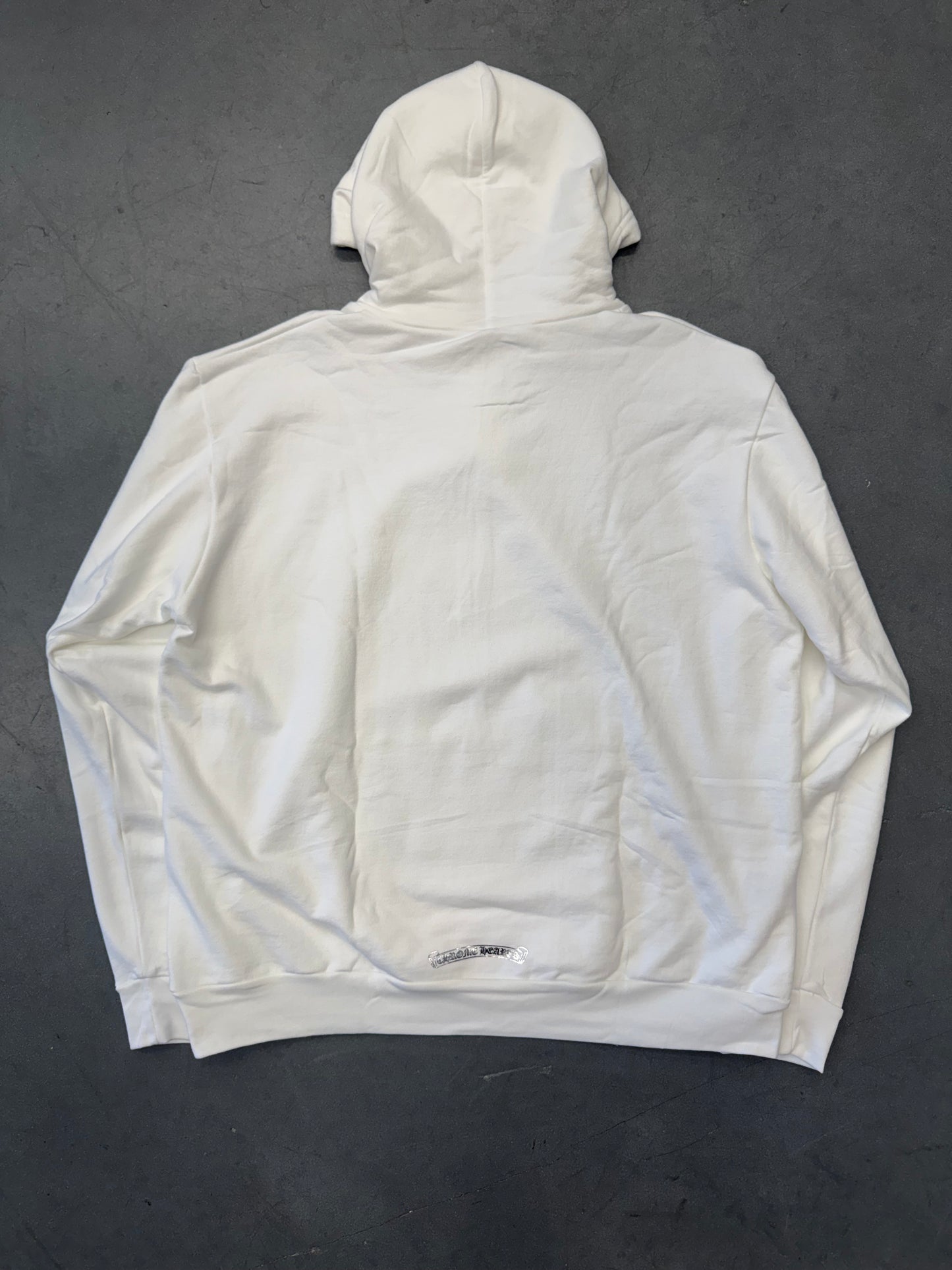 CHROME HEARTS ONLINE EXCLUSIVE PULLOVER HOODIE - WHITE/SILVER FOIL