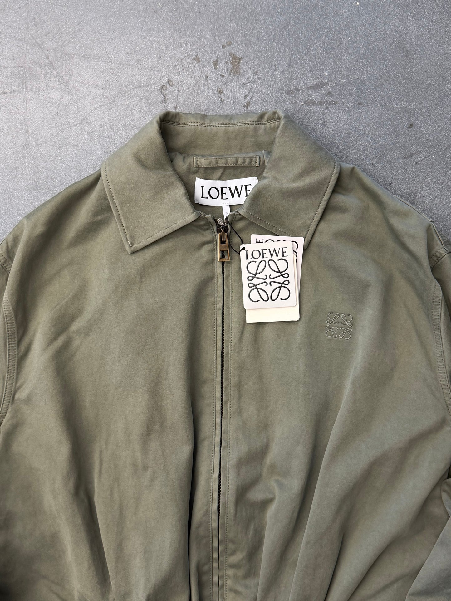 LOEWE BELTED JACKET - KHAKI GREEN