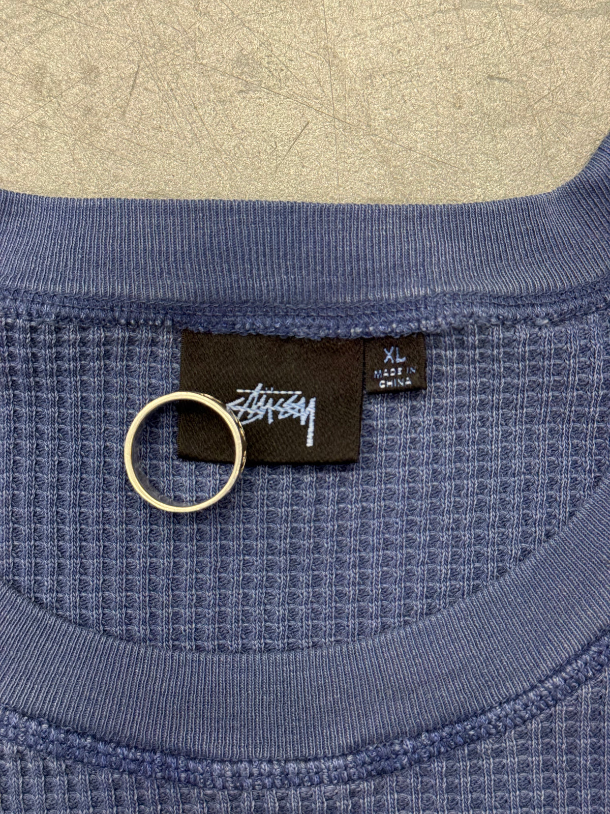 STUSSY WAFFLE KNIT THERMAL LONG SLEEVE