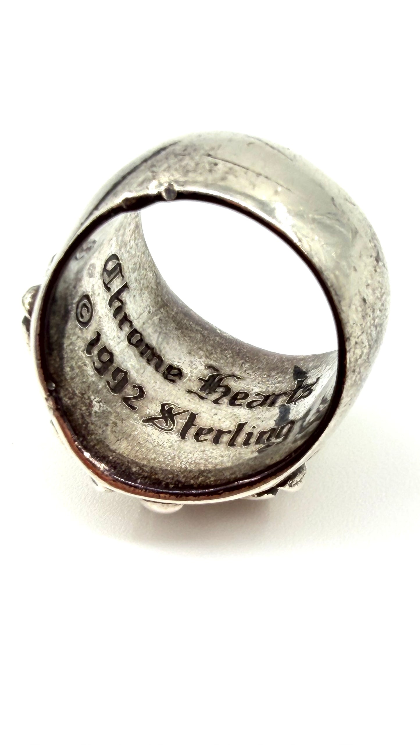 CHROME HEARTS KEEPER SILVER RING
