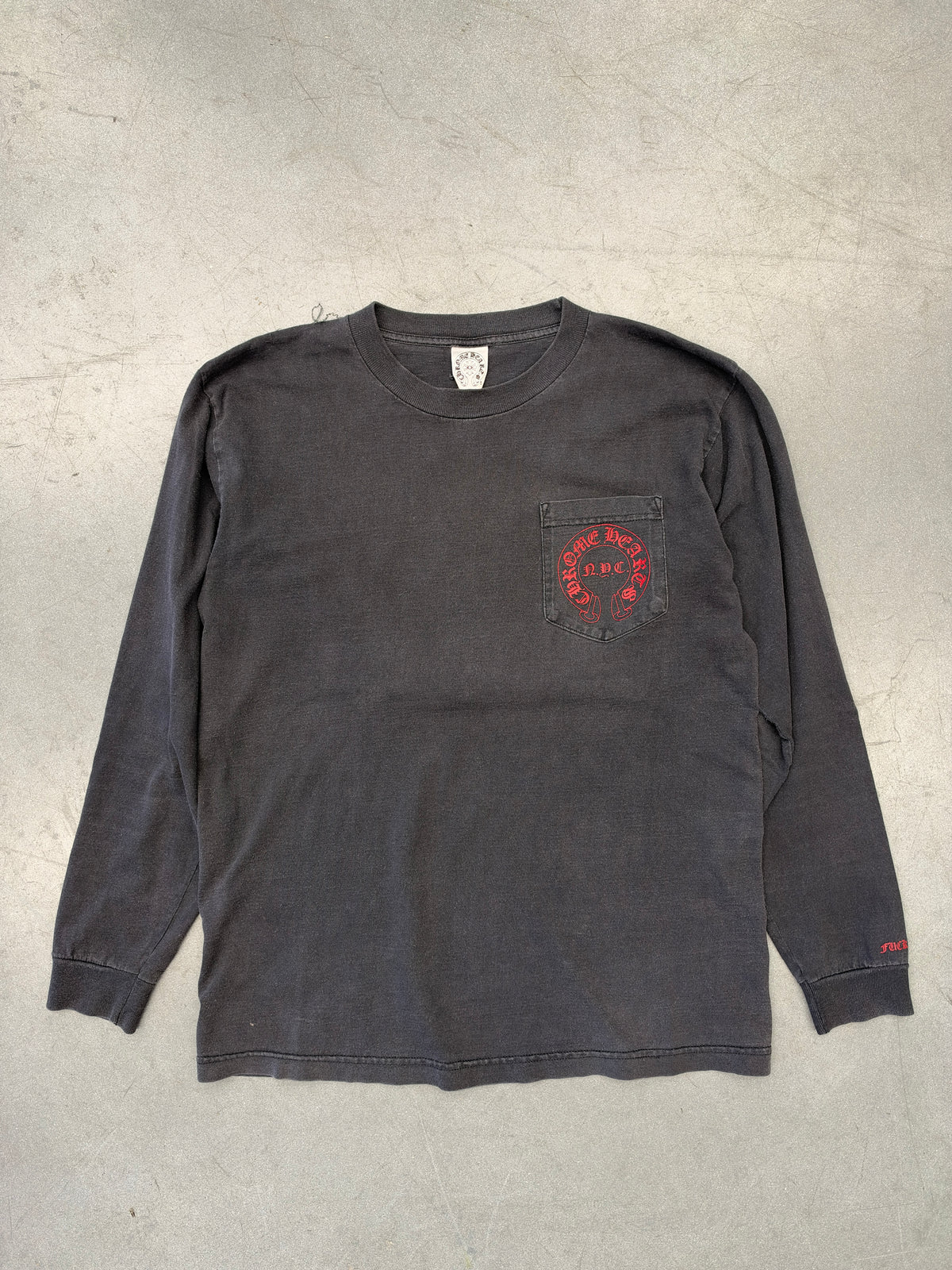 90S CHROME HEARTS N.Y.C CROSS LONG SLEEVE POCKET TEE