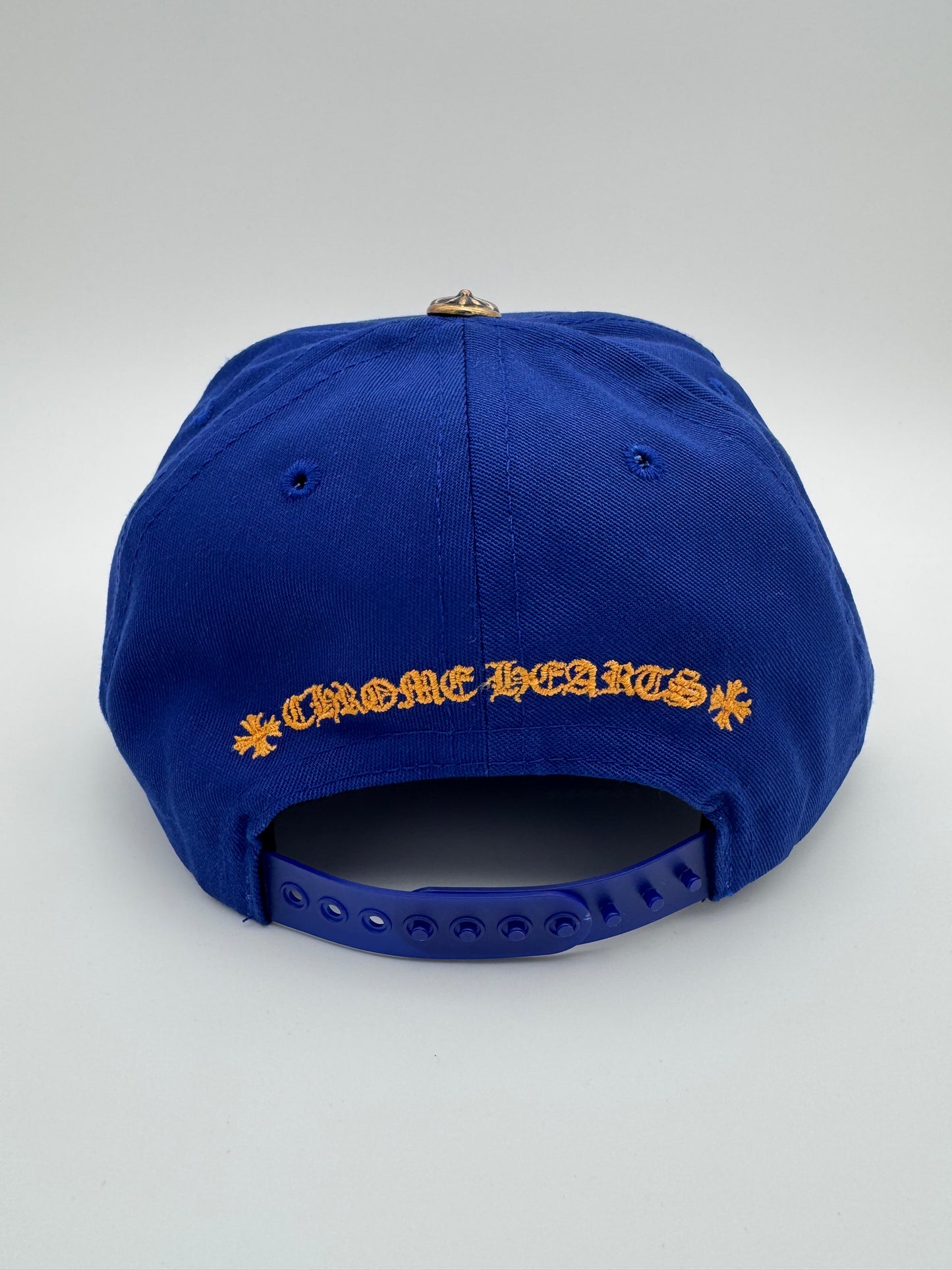 CHROME HEARTS BASEBALL 5 PANEL CAP CH HAT - BLUE/ORANGE (NEW)