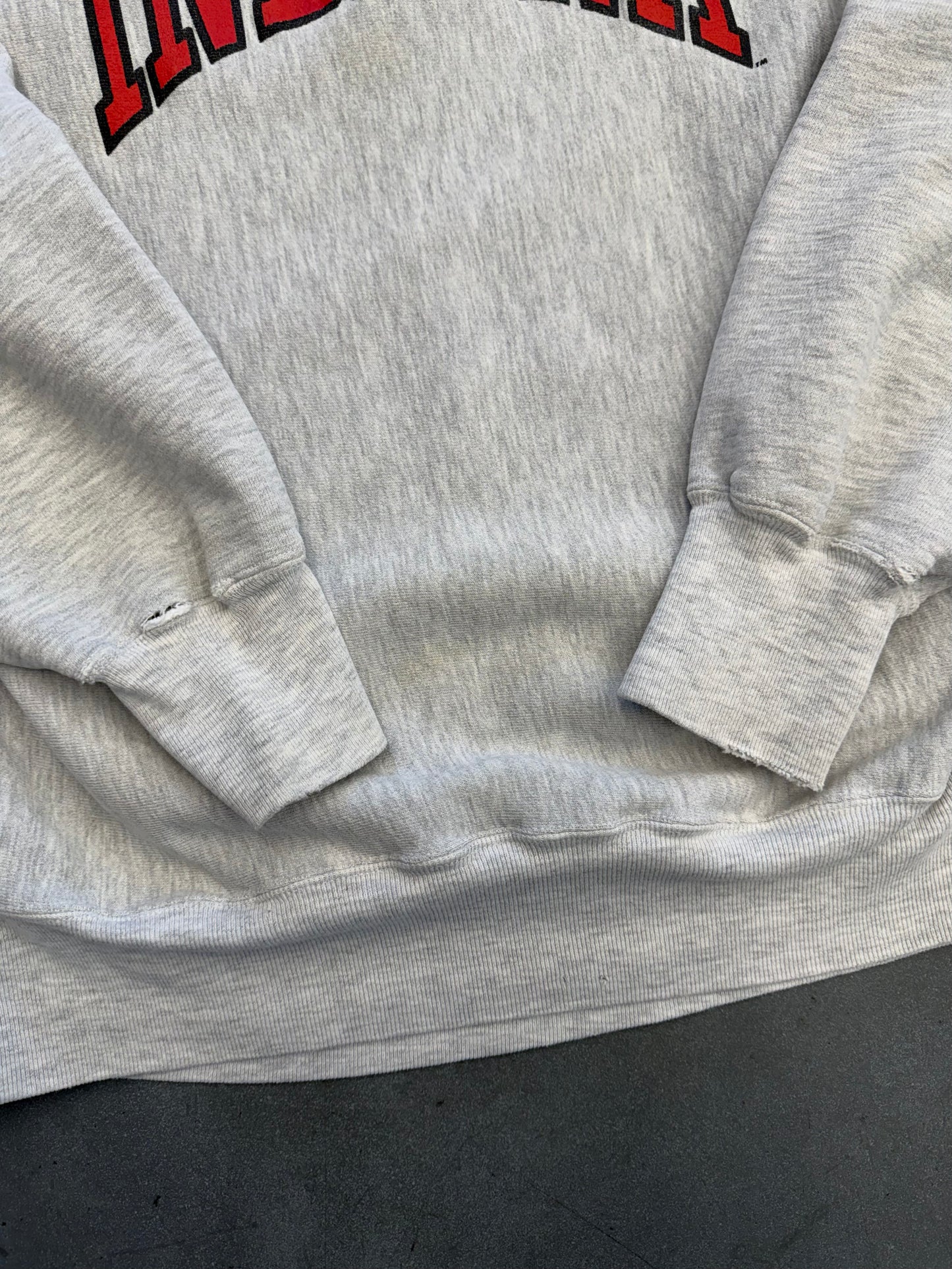90'S INDIANA HOOSIERS CHAMPION REVERSE WEAVE CREWNECK (REVERSE WEAVE TAG)