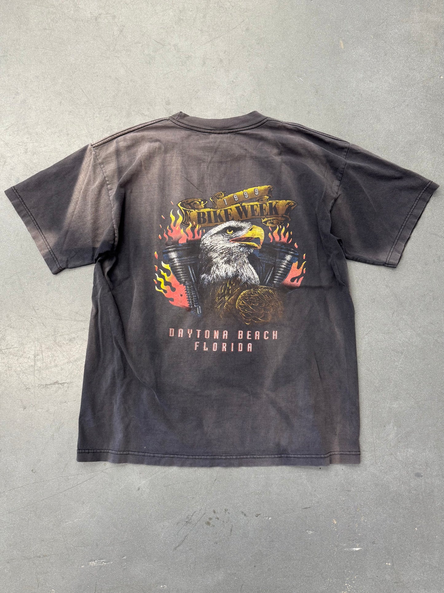 1999 FLAMING EAGLE DAYTONA, BEACH BIKE WEEK TEE (MURINA TAG)
