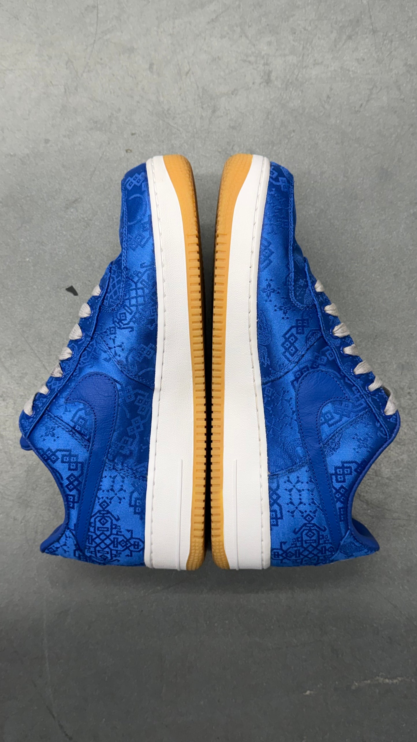 2019 CLOT BLUE SILK NIKE AIR FORCE 1 LOW (WITH BOX)