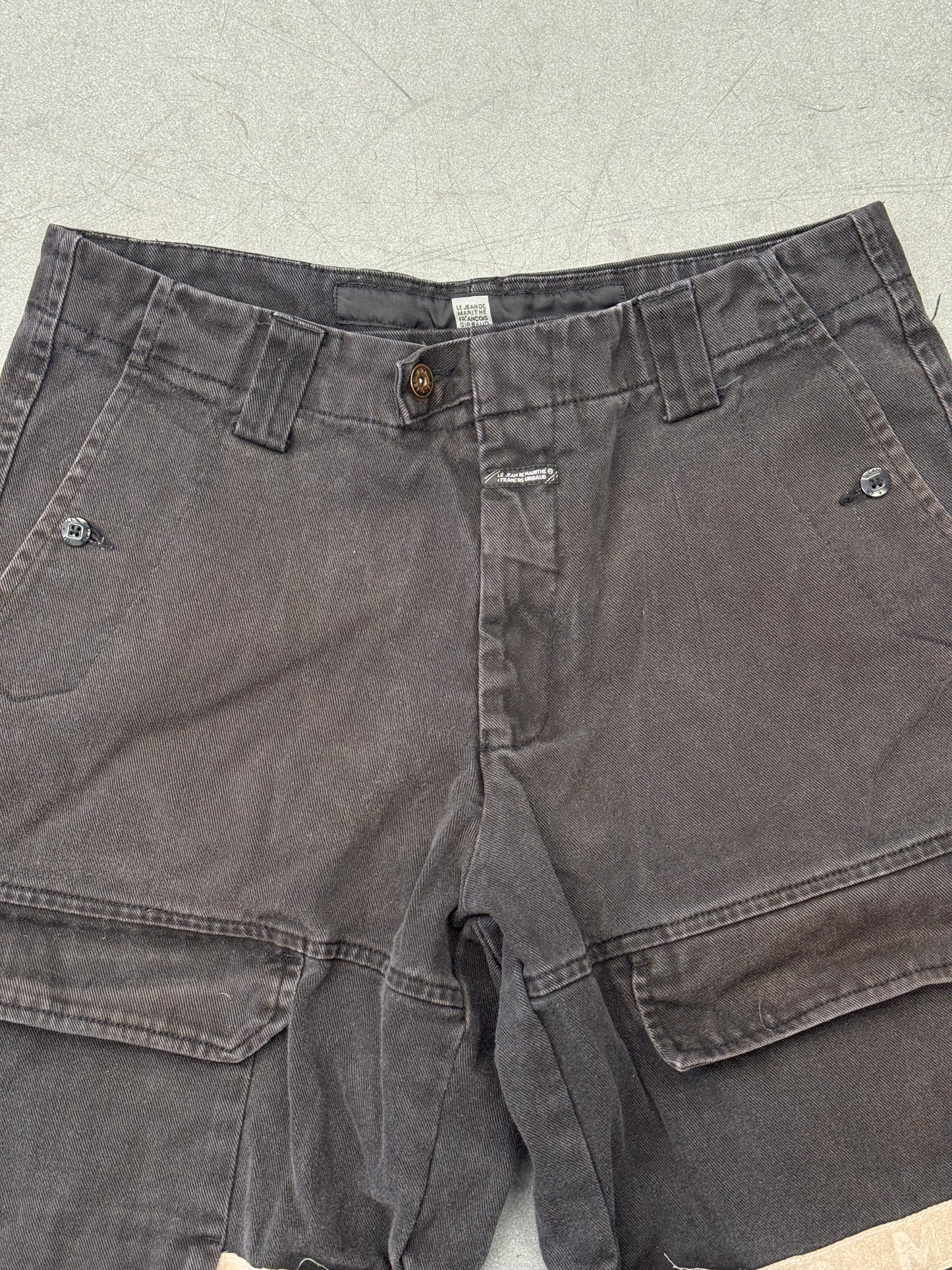 MARITHE FRANCOIS GIRBAUD SHUTTLE STAP SHORTS - BLACK/WHITE