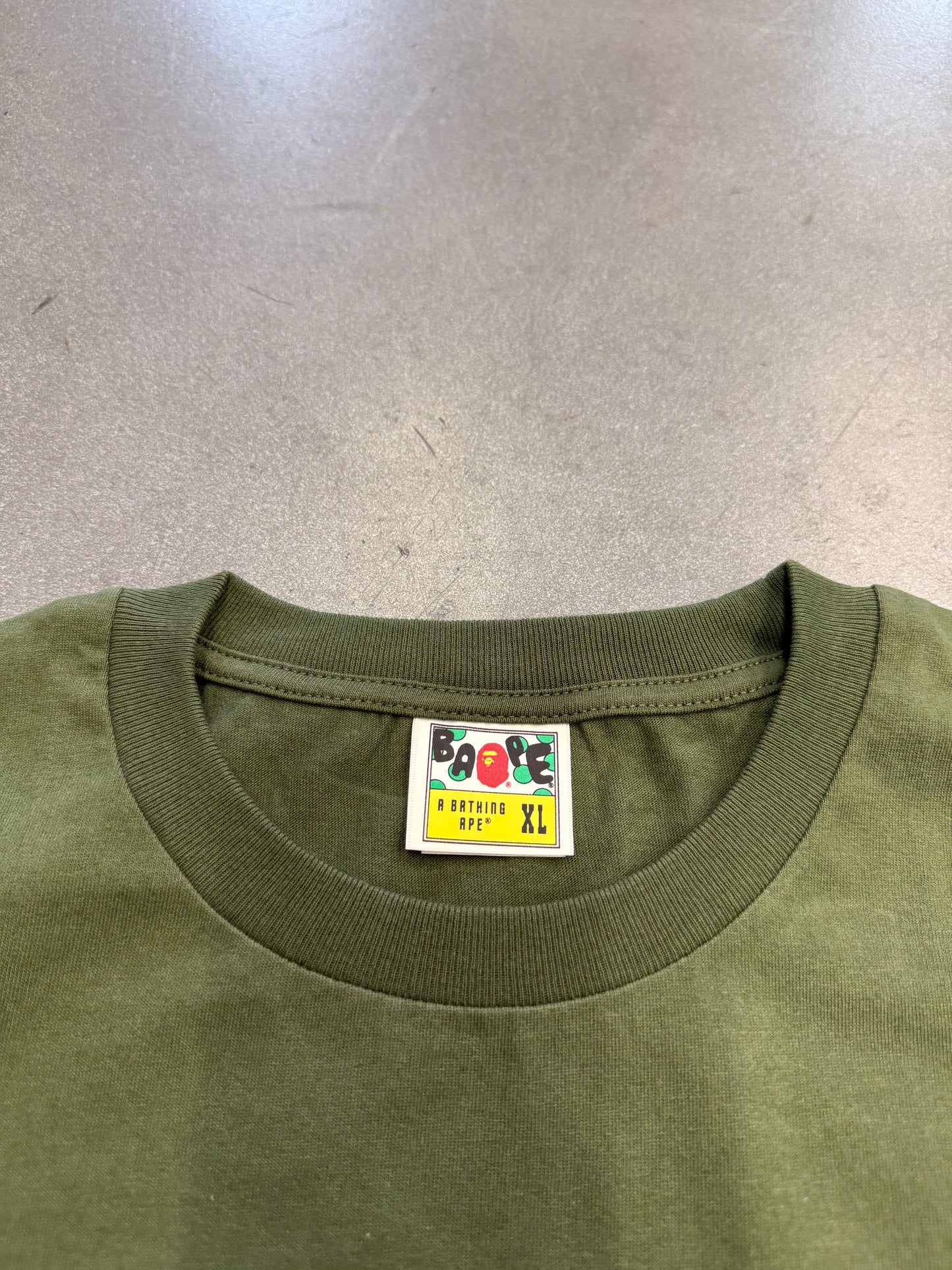 2020 A BATHING APE BAPE COLLEGE TEE - GREEN