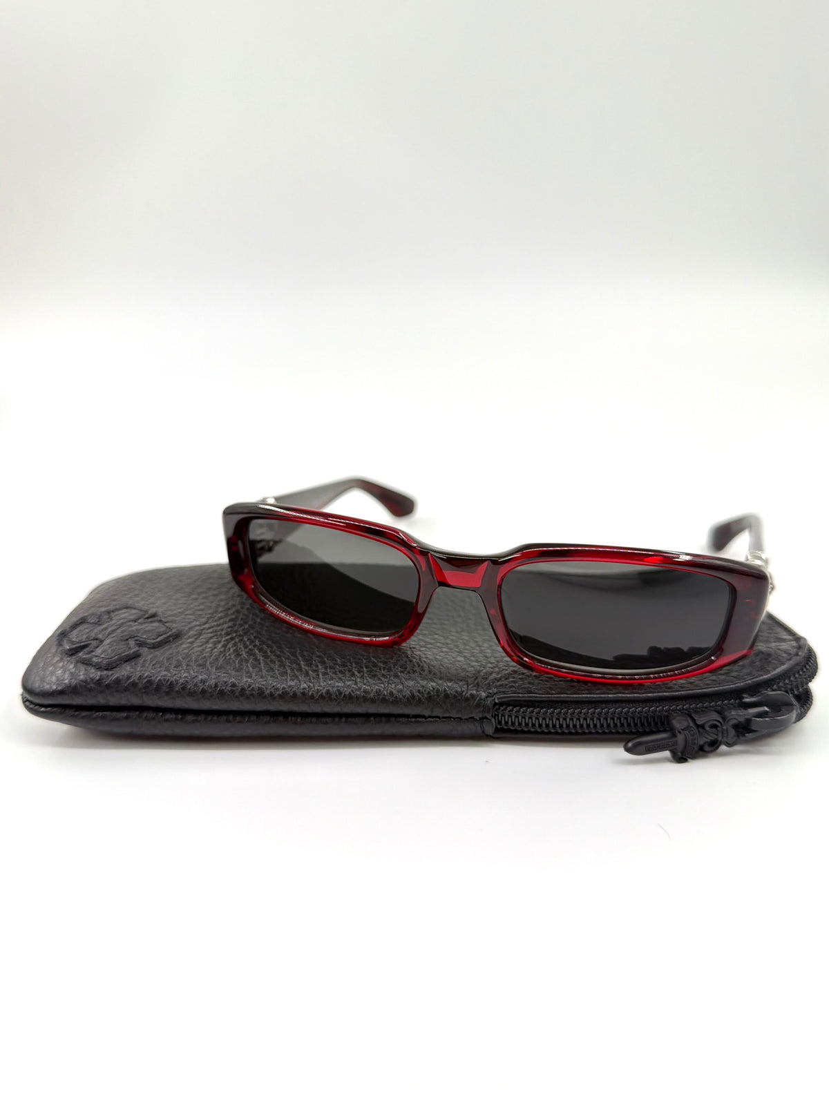 CHROME HEARTS BLUEHER SUNGLASSES - RED