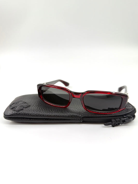 CHROME HEARTS BLUEHER SUNGLASSES - RED