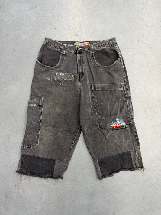 Y2K CUSTOM 1/1 JNCO PATCH SKATE JEANS (MADE OF 3 VINTAGE PAIRS)