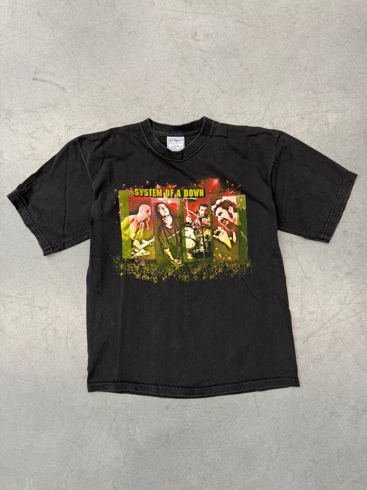 2002 SYSTEM OF A DOWN TOUR TEE (ALL SPORT TAG)