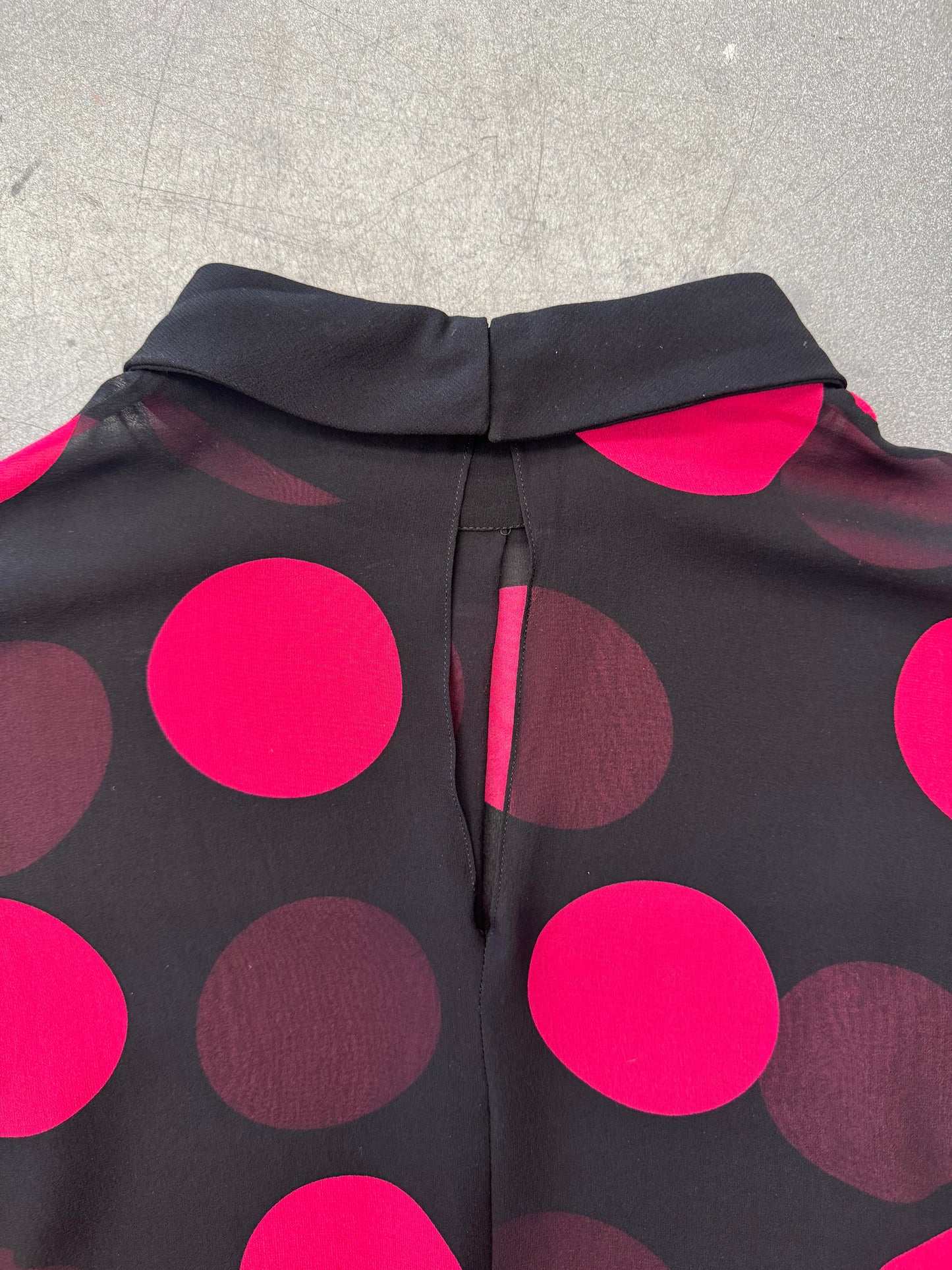 SAINT LAURENT POLKA DOTTED SILK BLOUSE