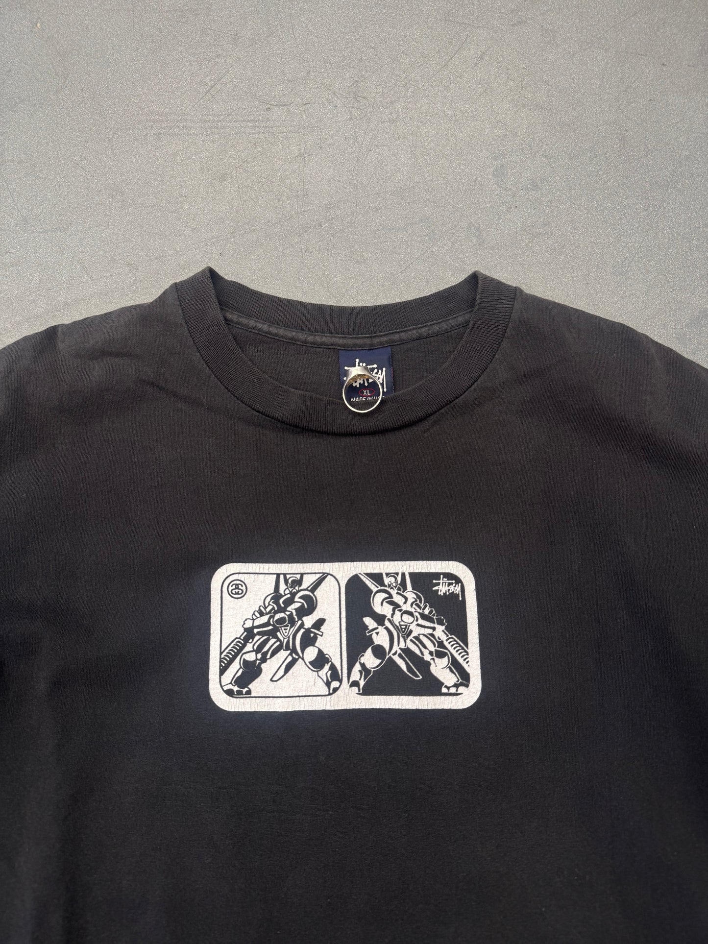 90S STUSSY GUNDAM TEE (BLACK STUSSY