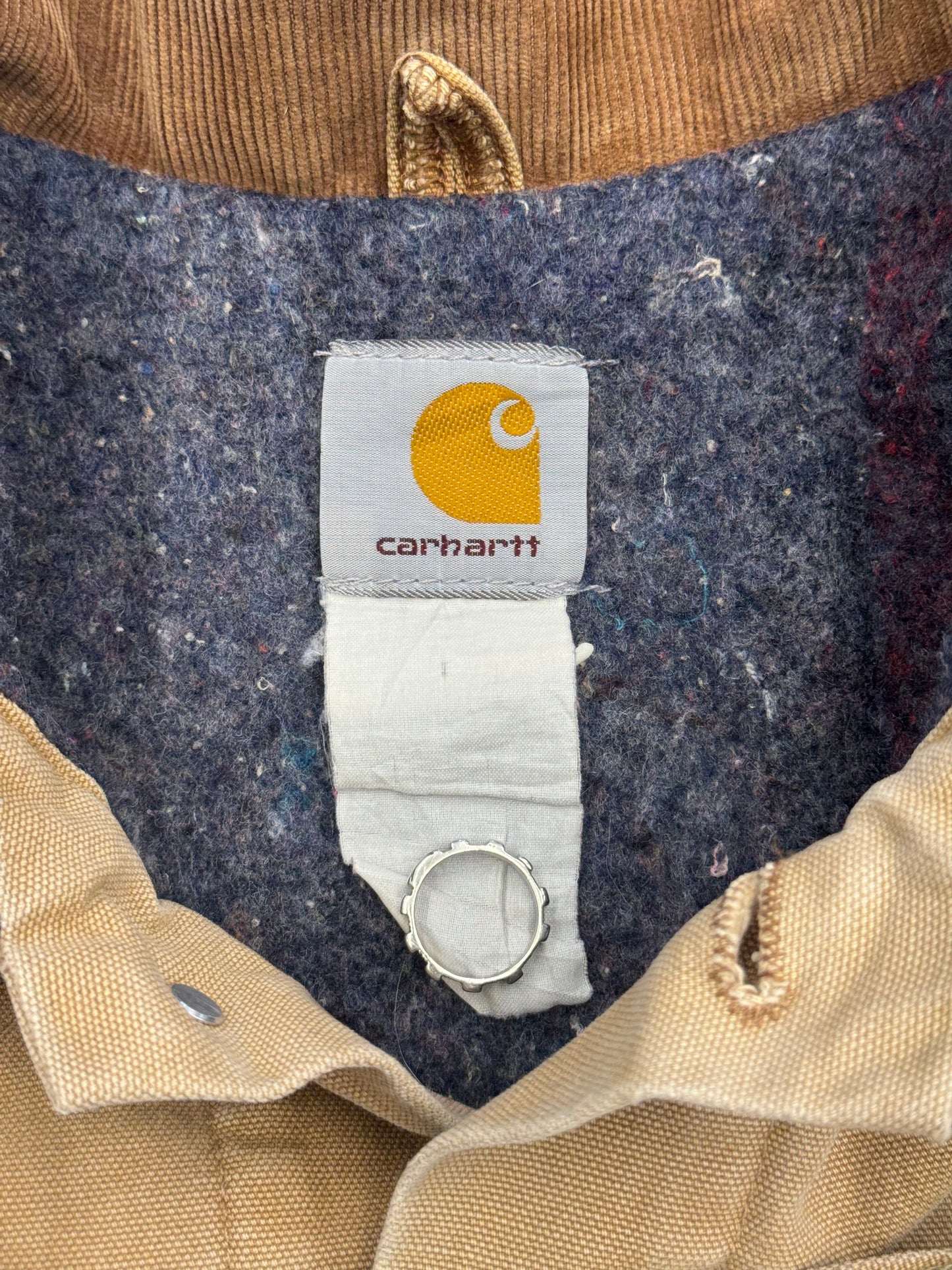 90S CARHARTT BUTTON-UP COLLARED CANVAS DIAMOND EDGE SERVICES JACKET (FADED TAGS)