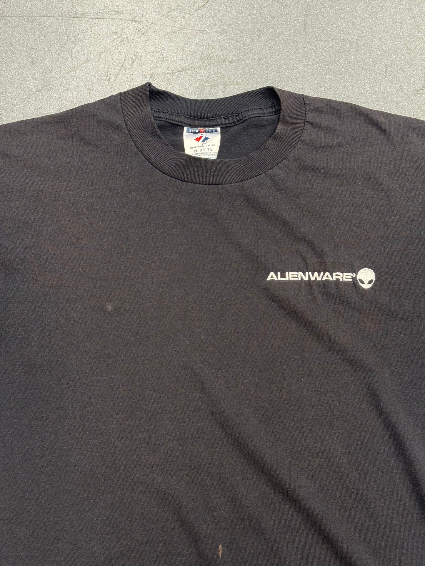 Y2K ALIENWARE EMBROIDERED LOGO TEE (JERZEES TAG)