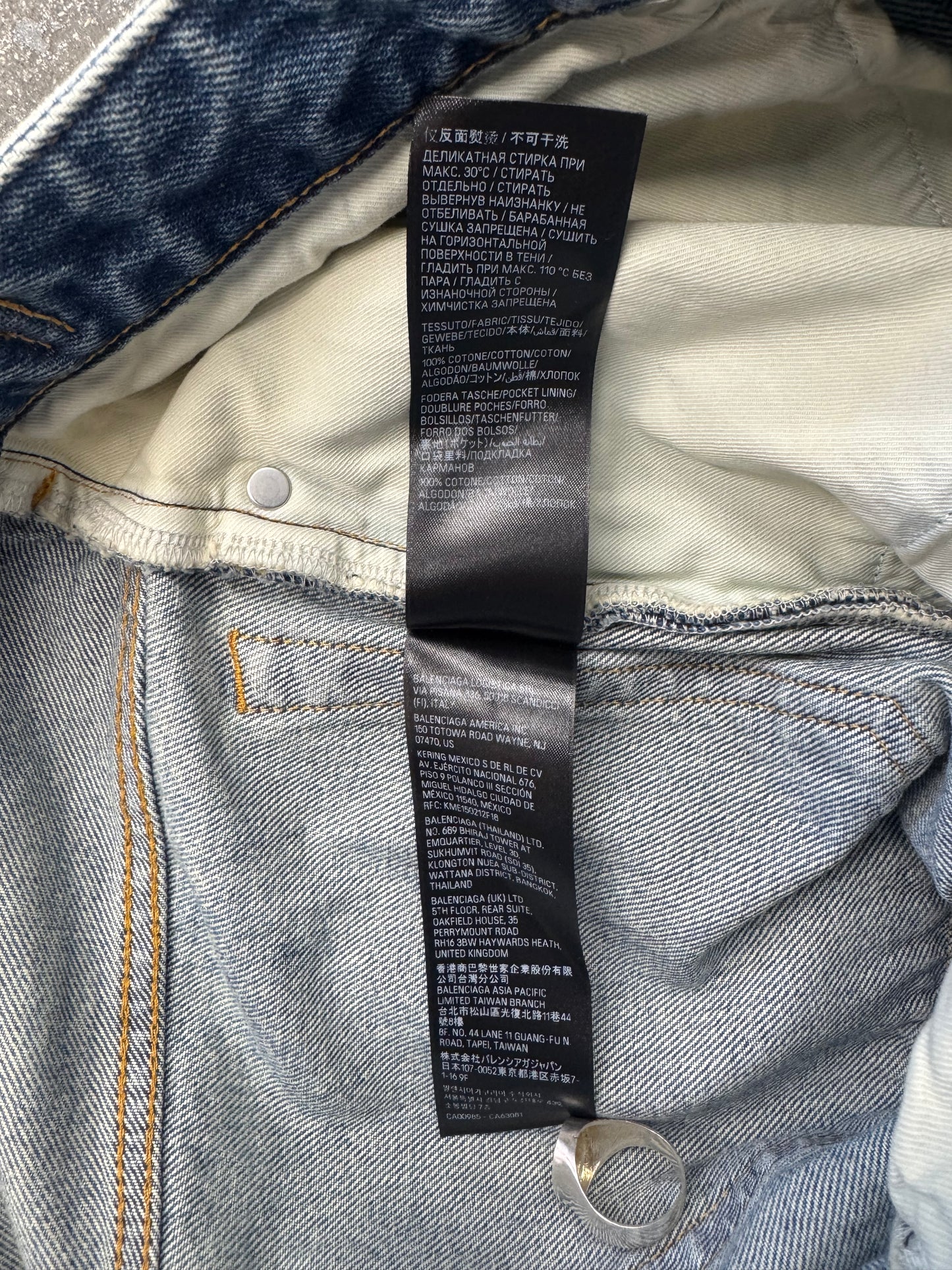 BALENCIAGA SKATER WIDE-LEG DISTRESSED DENIM SHORTS