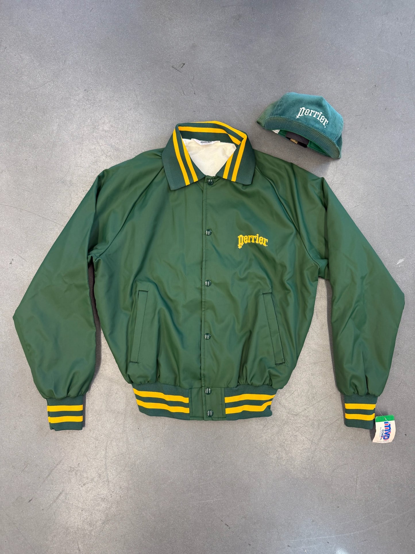 80S PERRIER BUTTON-UP VARSITY JACKET