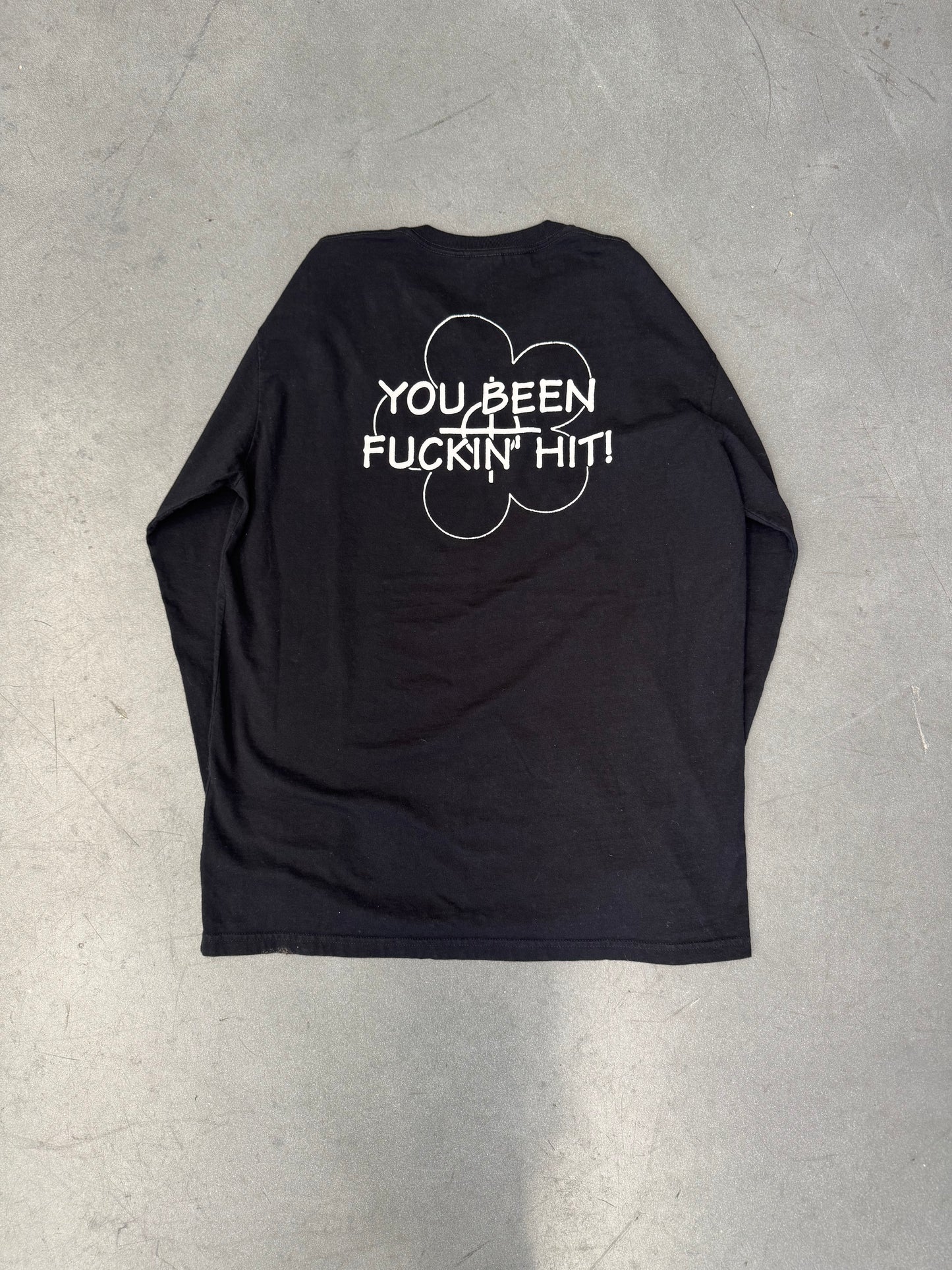 SS17 SUPREME YOU BEEN HIT LS TEE - BLACK
