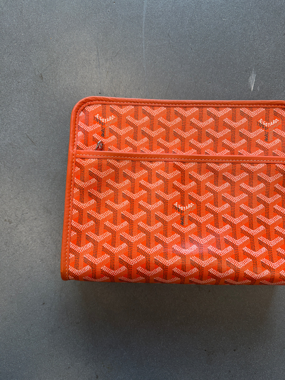GOYARD JOUVENCE TOILETRY POUCH - GOYARDINE ORANGE