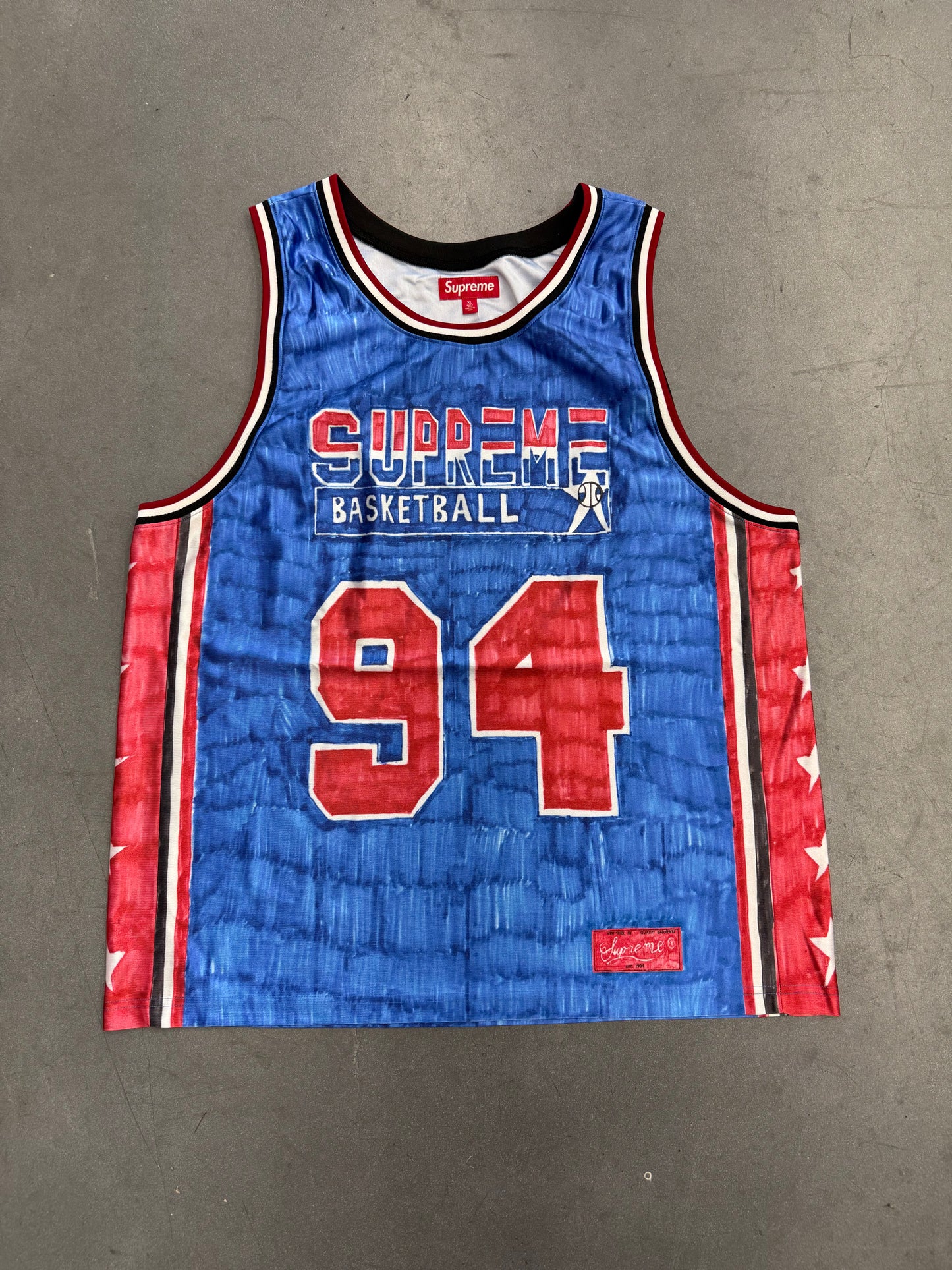 SS25 SUPREME MARKER BASKETBALL JERSEY