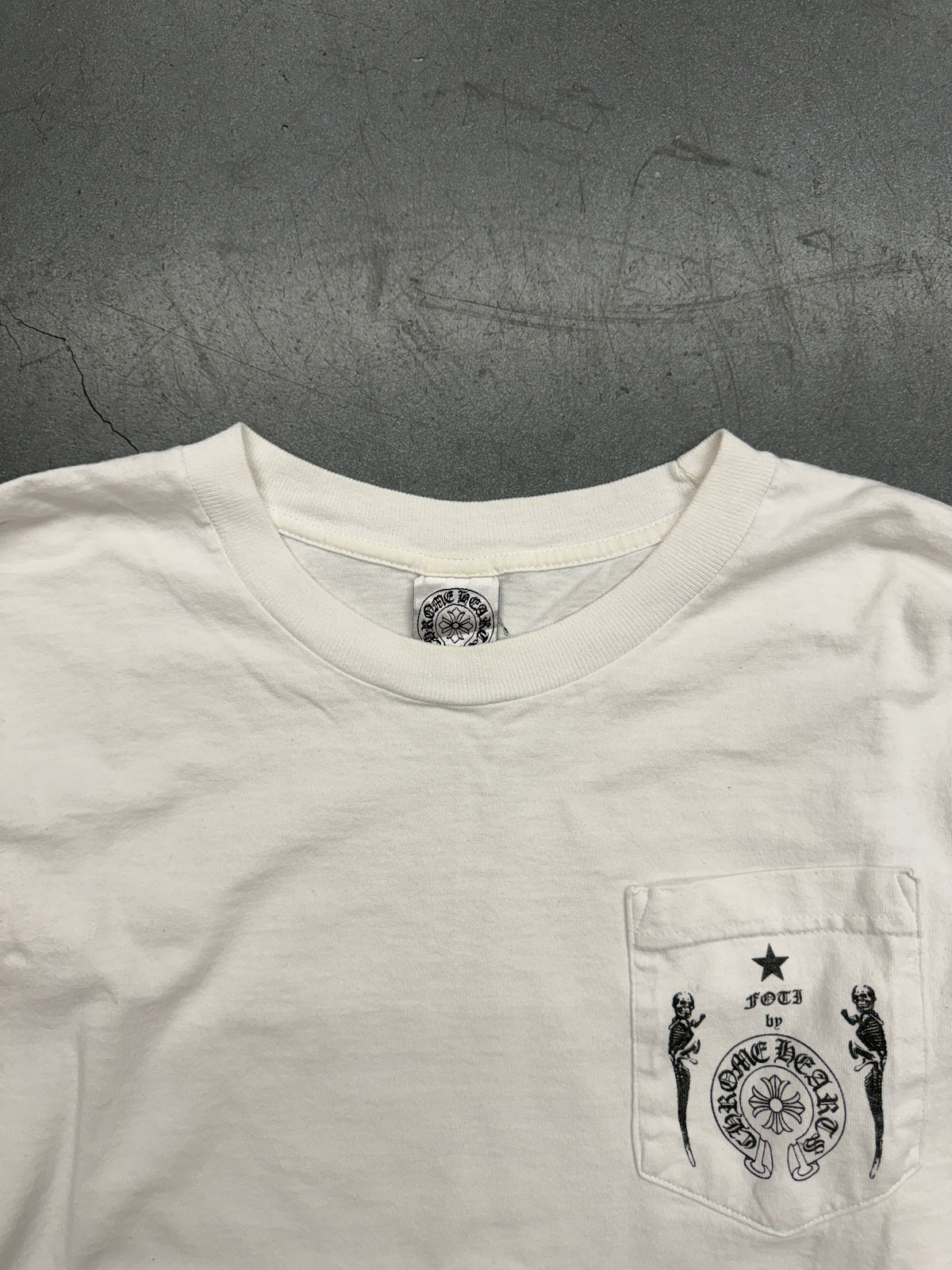 VINTAGE CHROME HEARTS FOTI LONG SLEEVE POCKET TEE