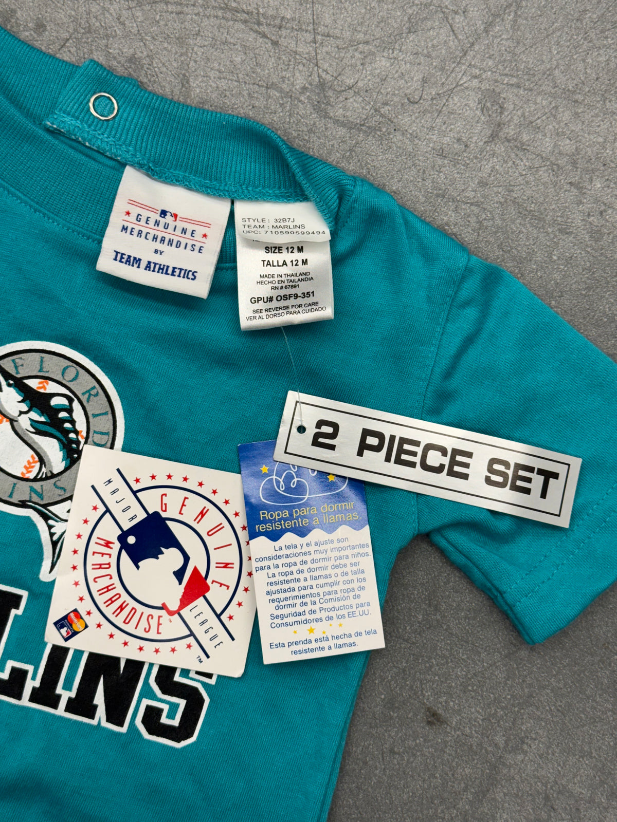 90'S FLORIDA MARLINS LOGO BABY TEE (12M) - NWT