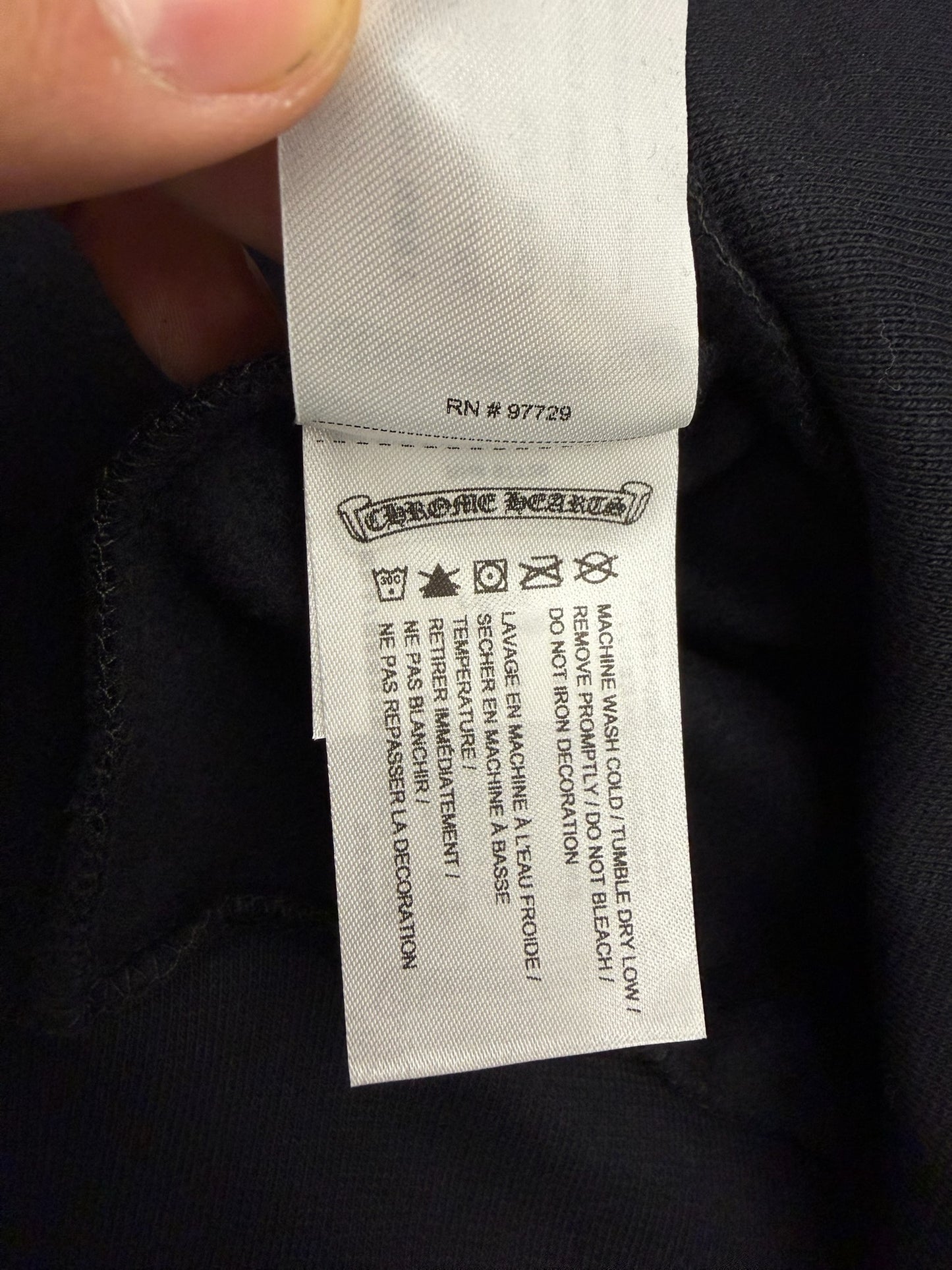 CHROME HEARTS BLUE VERTICAL LOGO PULLOVER HOODIE