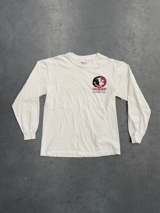 1996 OH BABY! FLORIDA STATE VS UNIVERSITY OF FLORIDA MULLET LS TEE (HANES TAG)