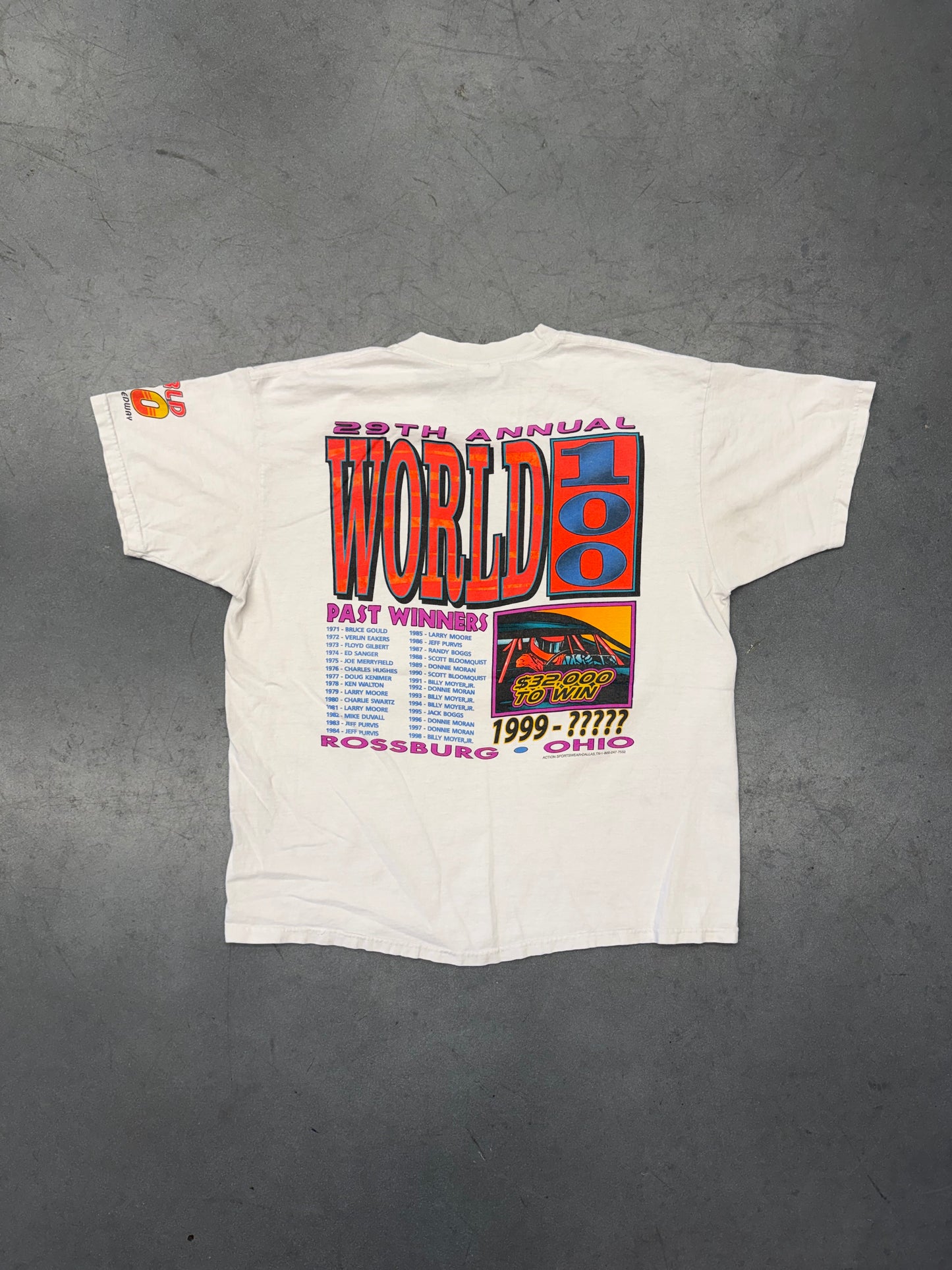 1999 29TH ANNUAL WORLD 100 ROSSBURG, OHIO TEE (HANES TAG)
