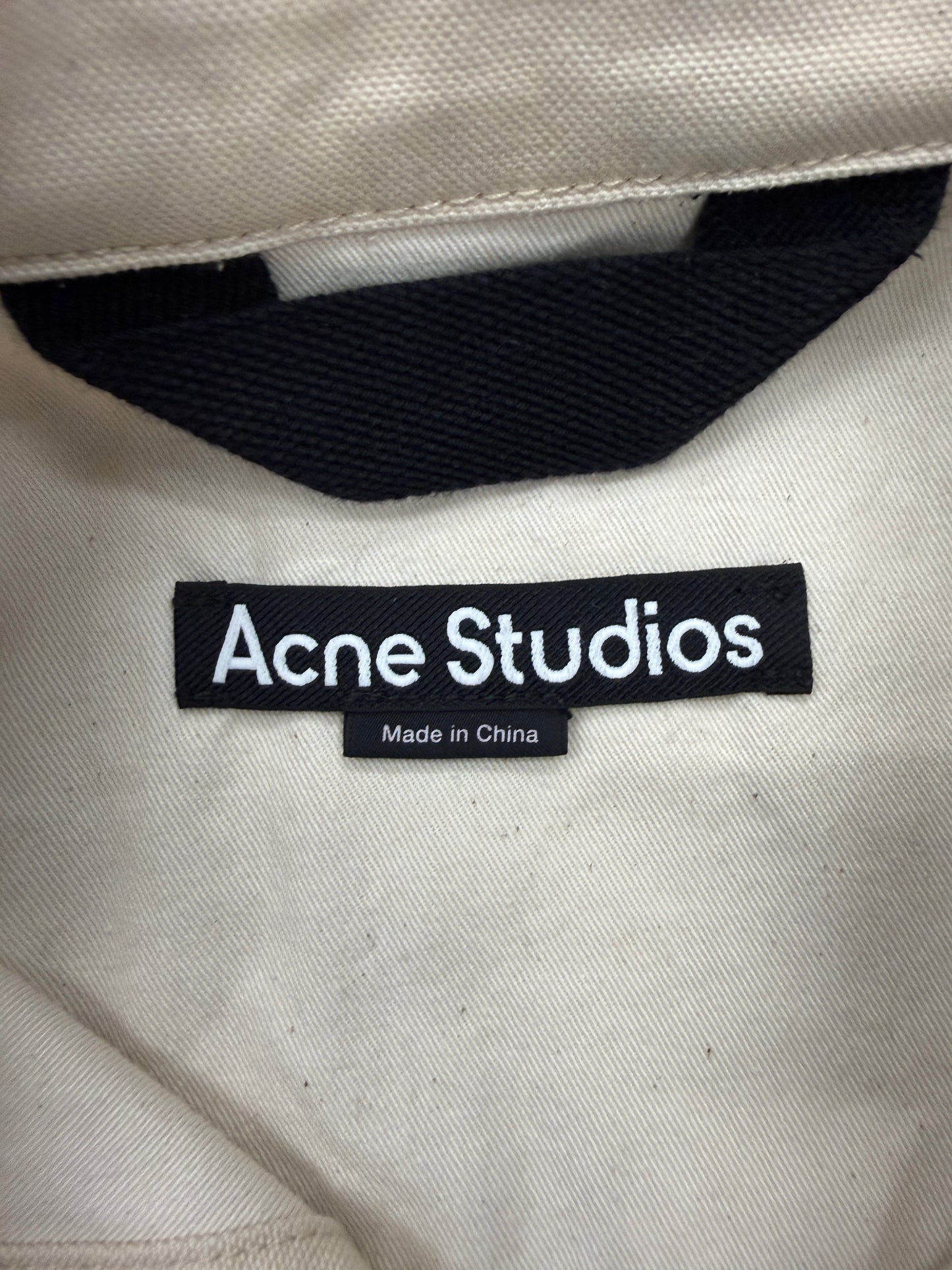 ACNE STUDIOS CANVAS JACKET IN OATMEAL MELANGE