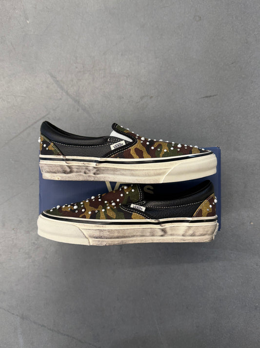 2026 VANS LX CLASSIC SLIP-ON 98 PEARLIZED PACK - CAMO BLACK (W/ BOX)