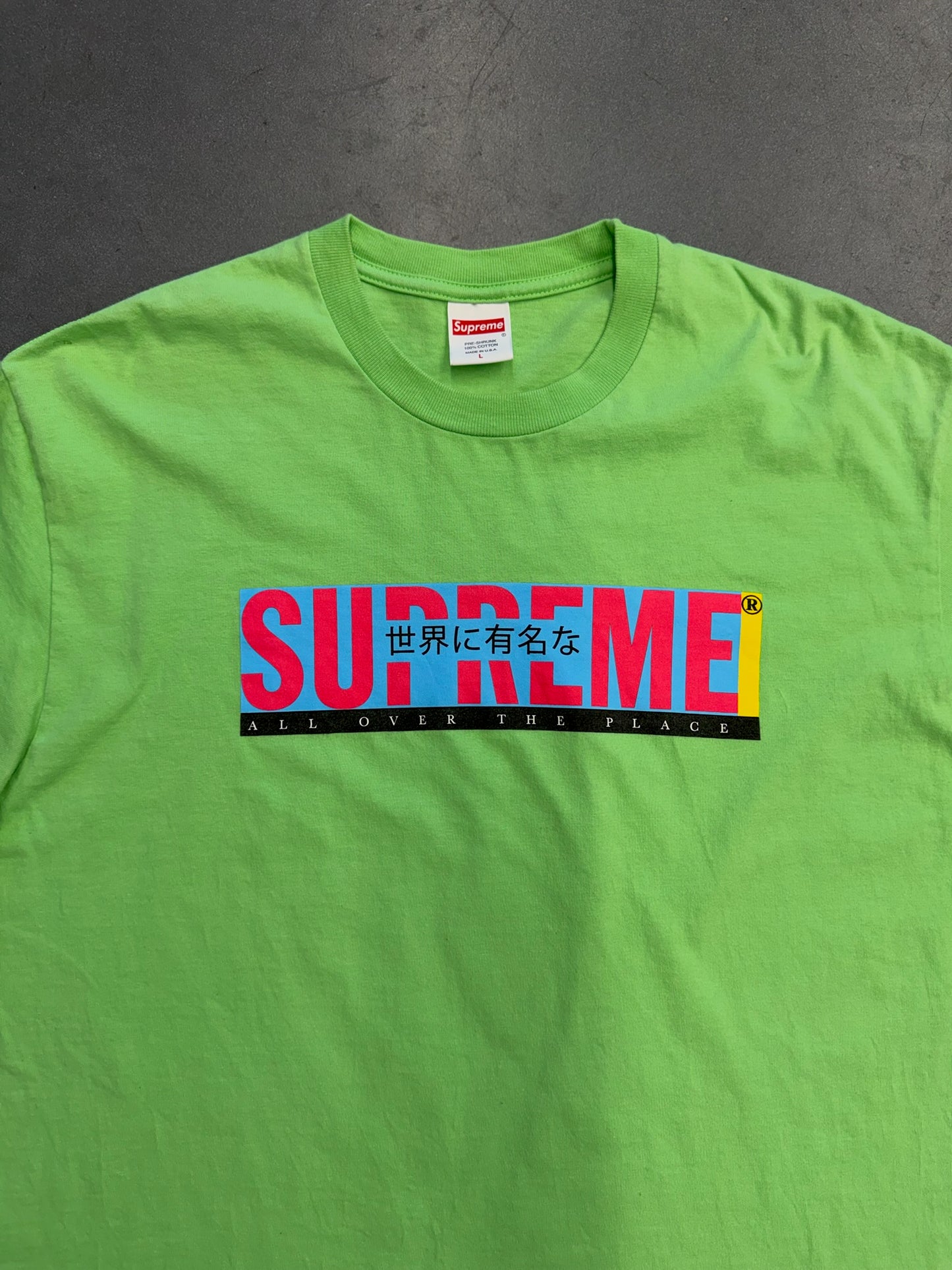 SS22 SUPREME ALL OVER TEE - LIME