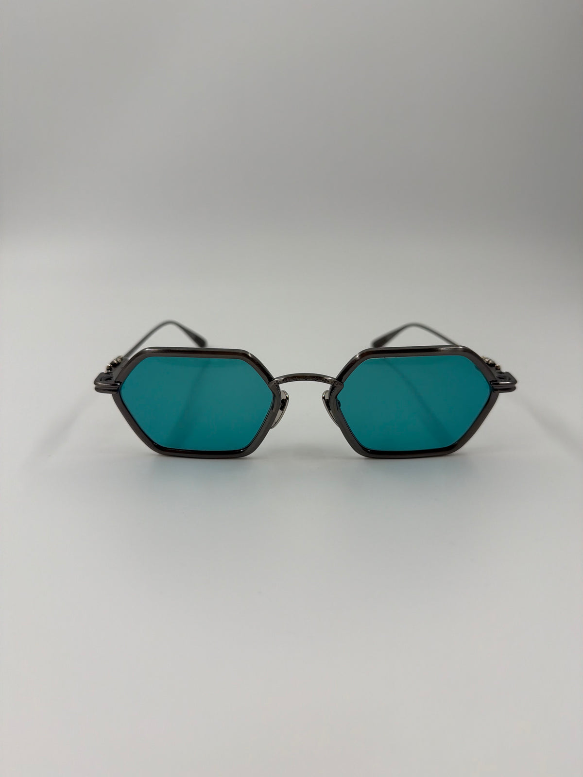 CHROME HEARTS "DATASS" HEXAGONAL METAL SUNGLASSES