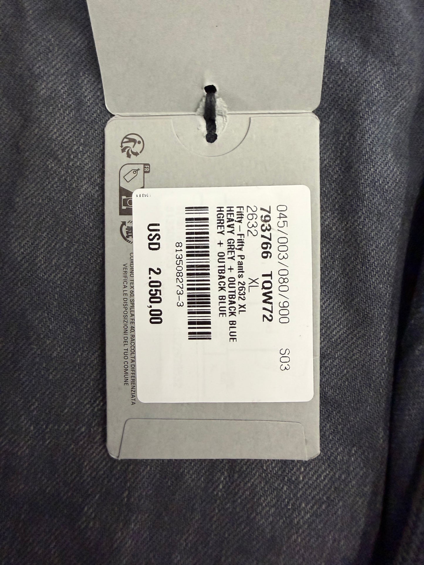 BALENCIAGA FIFTY-FIFTY JEANS BLACK/MEDIUM WASH - NWT