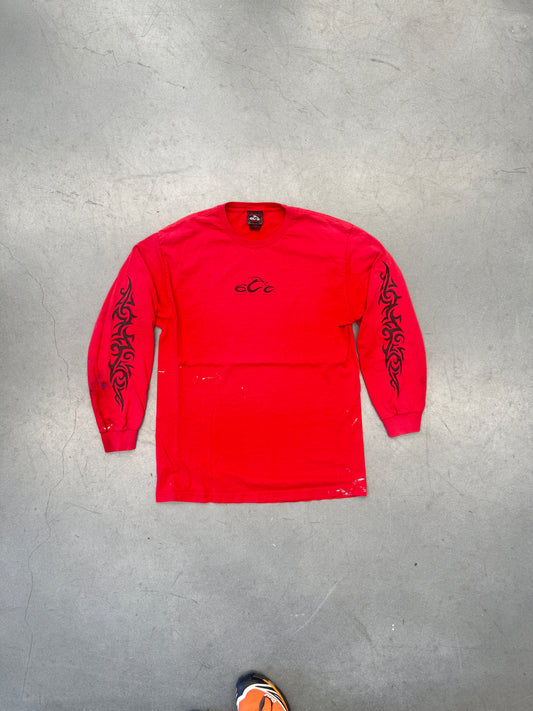 VINTAGE ORANGE COUNTY CHOPPERS TRIBAL LS TEE - RED (DOUBLE TAG)