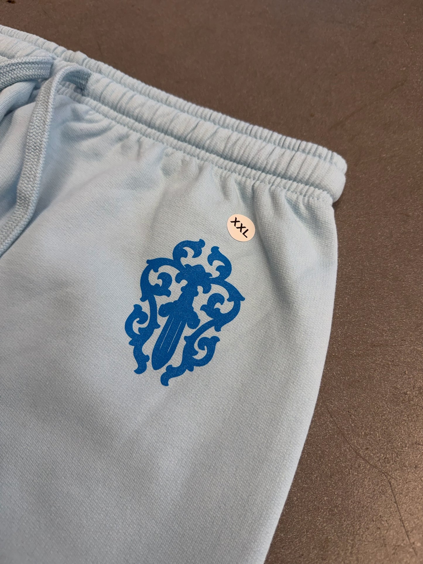 CHROME HEARTS MIAMI ART BASEL EXCLUSIVE VINE DAGGER SWEATPANTS - BABY BLUE