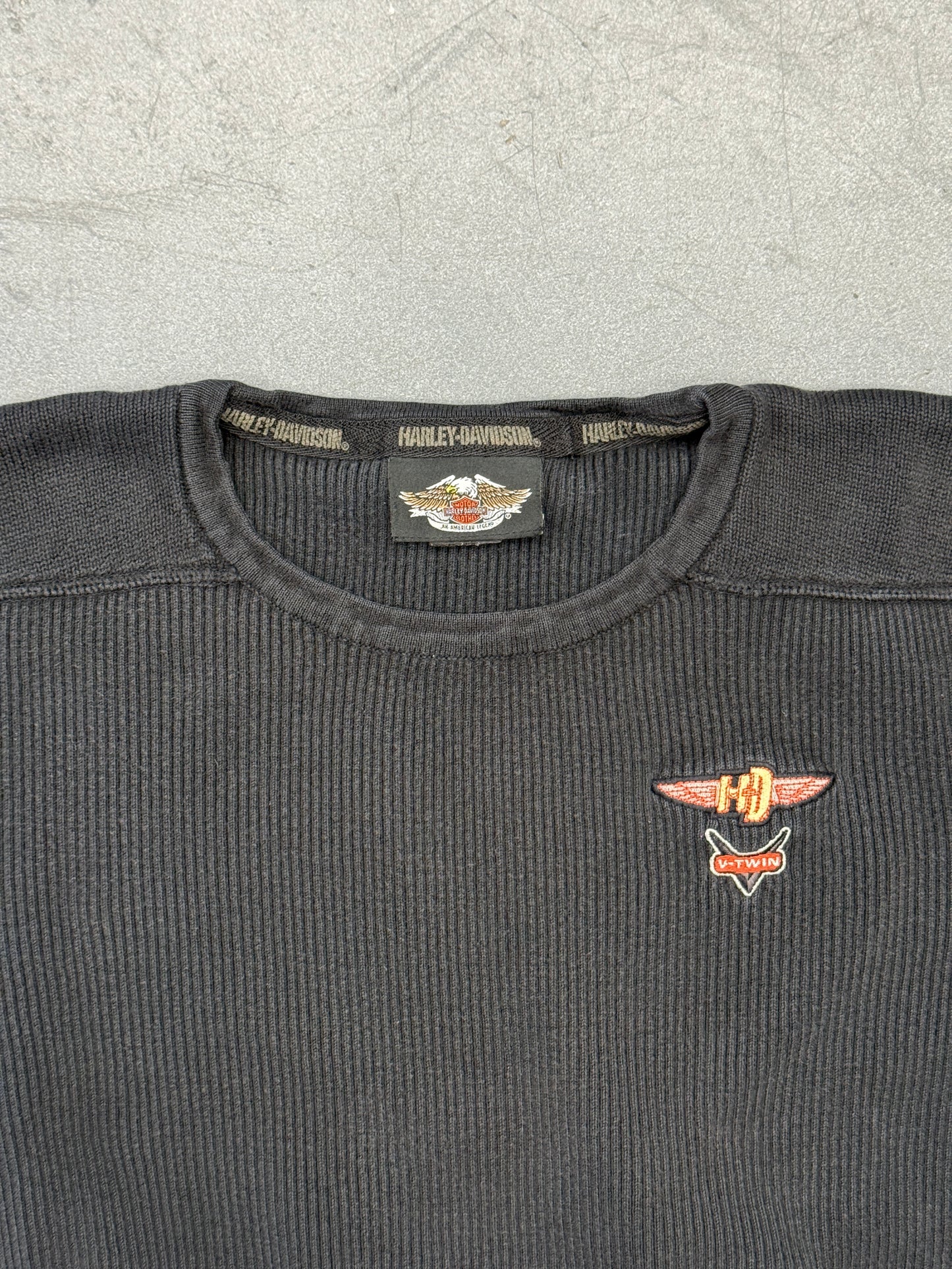 2003 HARLEY-DAVIDSON V-TWIN PRE-LUXE RIBBED LS THERMAL SHIRT