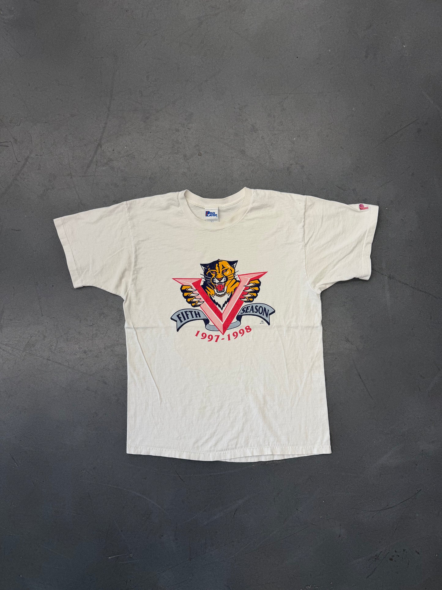 1997-1998 FLORIDA PANTHERS FIFTH SEASON TEE (PRO PLAYER TAG)