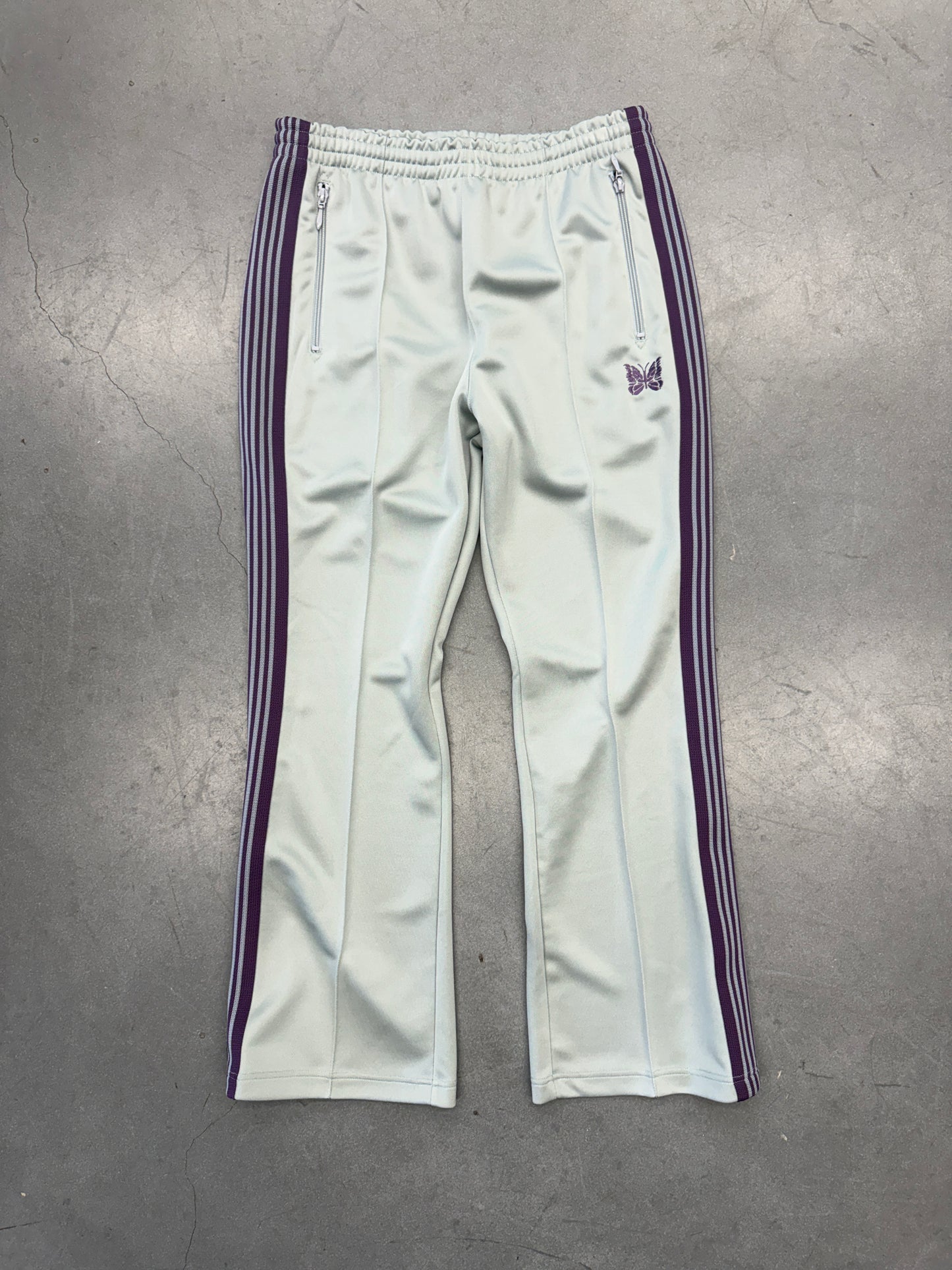 SS25 NEEDLES FLARED TRACK PANTS - SEA CRYSTAL/PURPLE