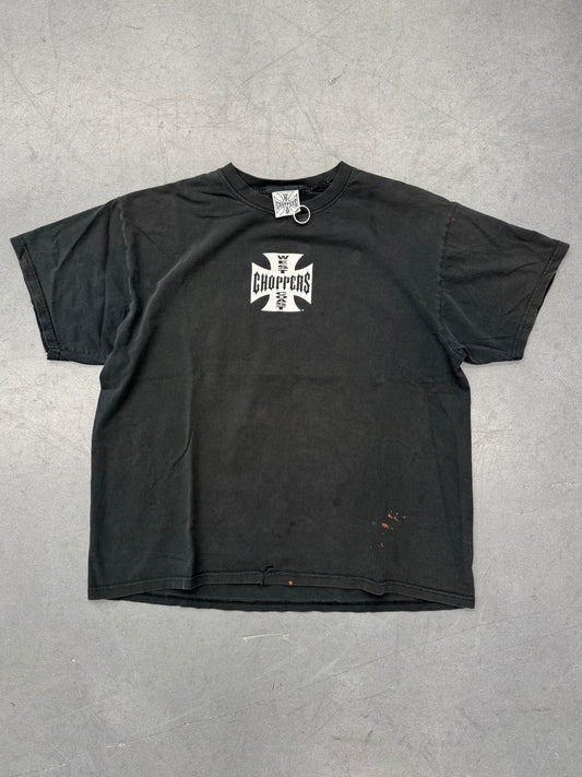 2000'S WEST COAST CHOPPERS IRON CROSS LOGO TEE